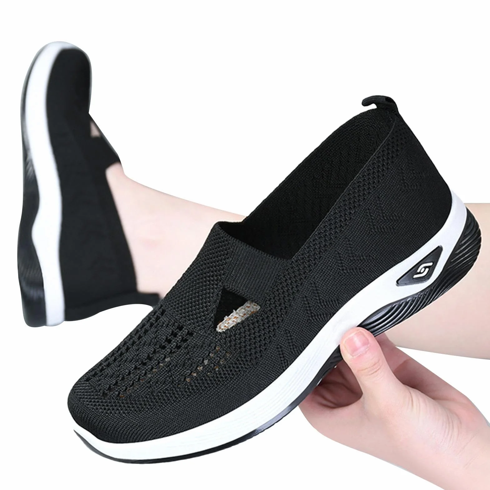 Chaussures orthopédiques Femme sans Lacets Mains Libres Randonnée Plein air