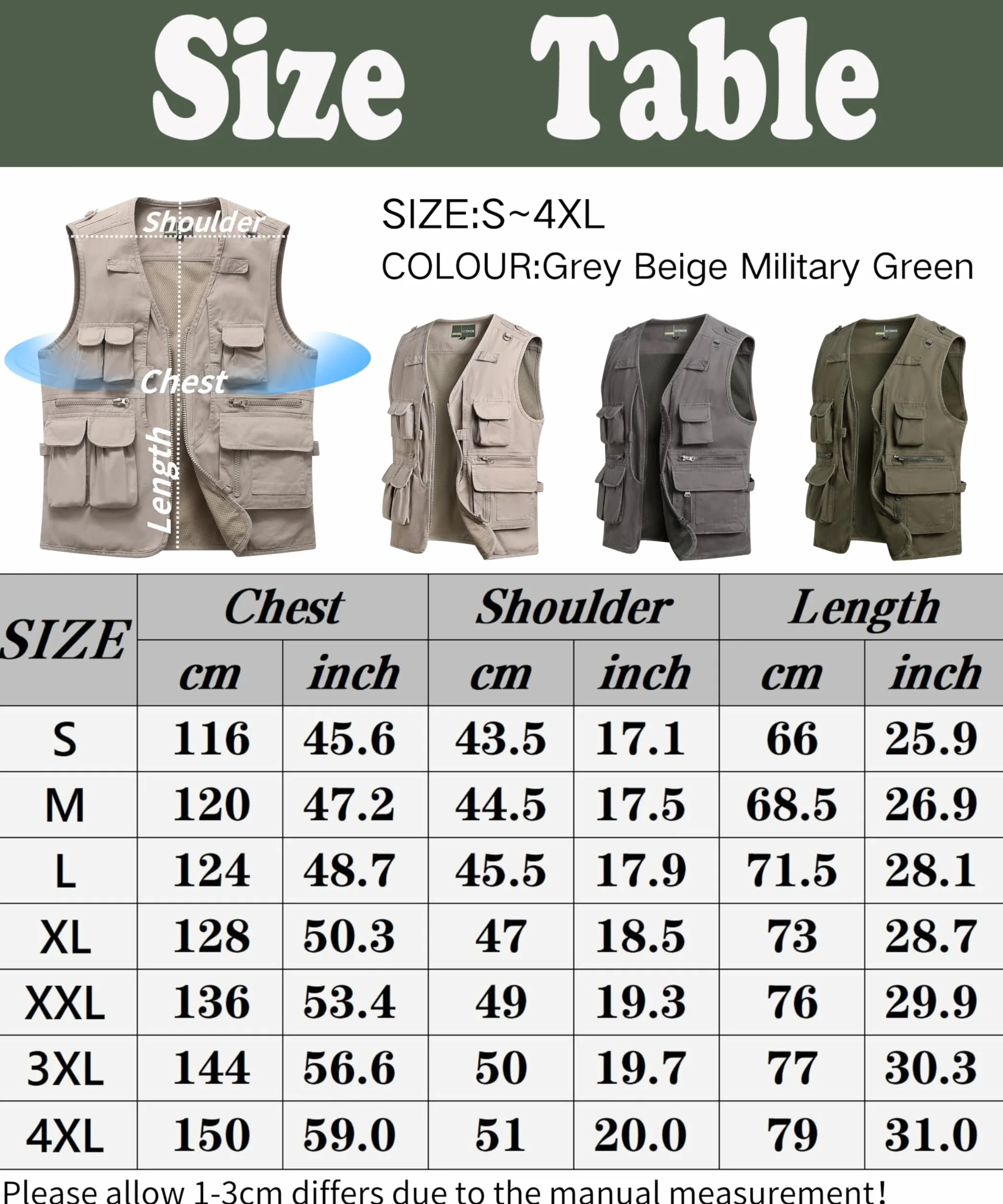 Gilet de Pêche Homme Multi-Poches Léger Respirant Séchage Rapide Plein Air Photographie Camping