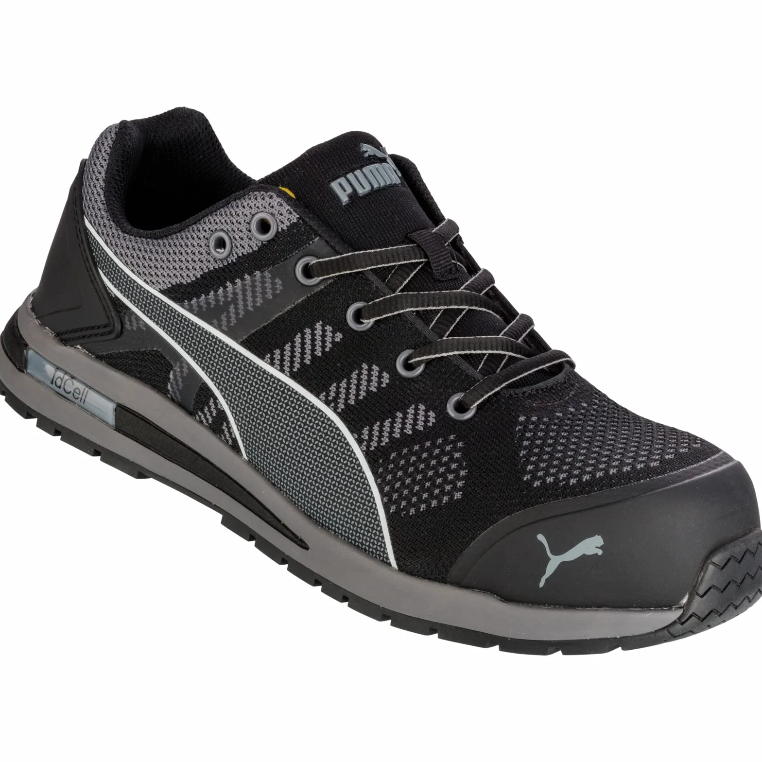 Puma Elevate Knit Black Low Chaussure d'athlétisme Mixte Noir Gris 43 EU