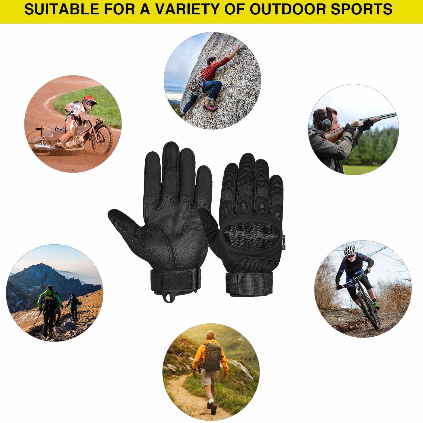 Unigear Gants Moto Homologué CE, Mi Saison Ecran Tactile Respirable pour Auto Moto