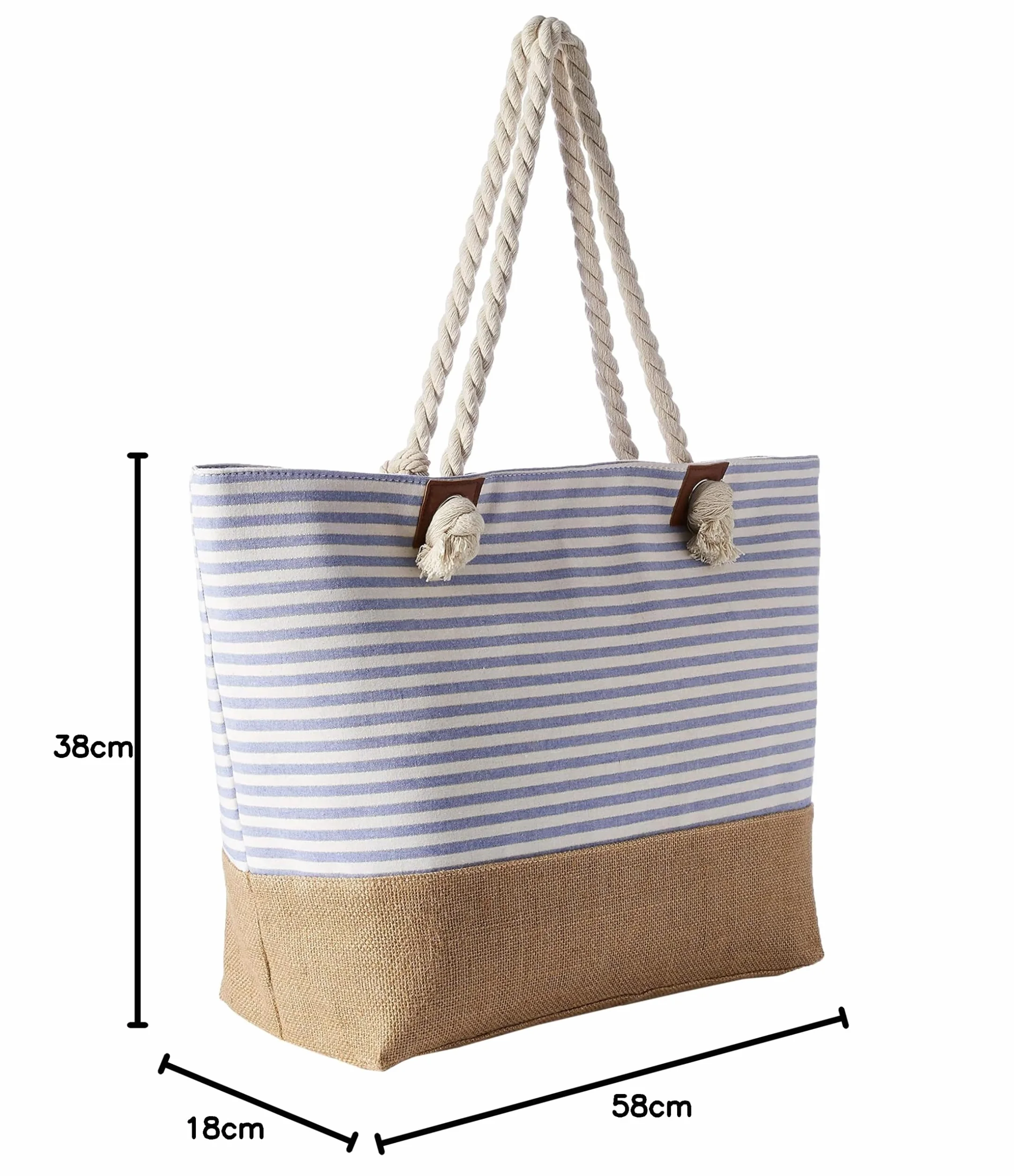 DonDon Grand sac de plage imperméable avec fermeture à glissière sac shopping à bandoulière