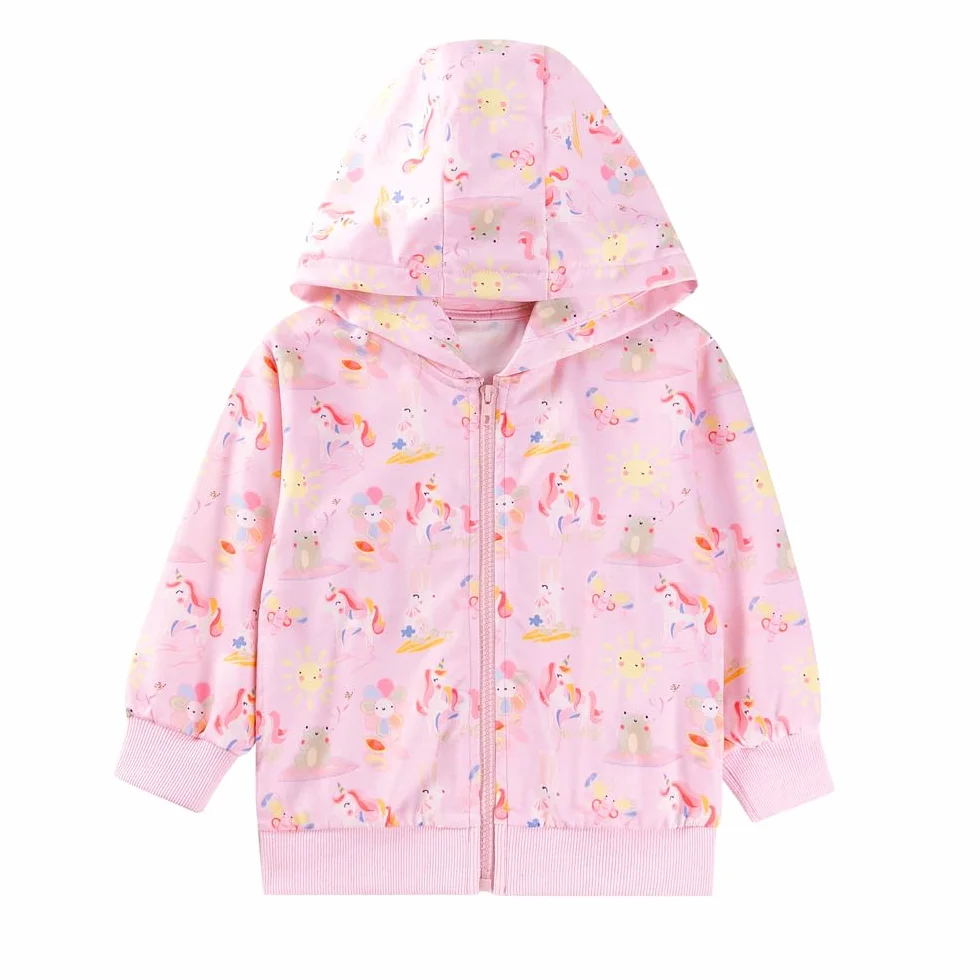 LitBud Sweat à Capuche Zippé pour Filles, Veste Enfants 1-8 Ans