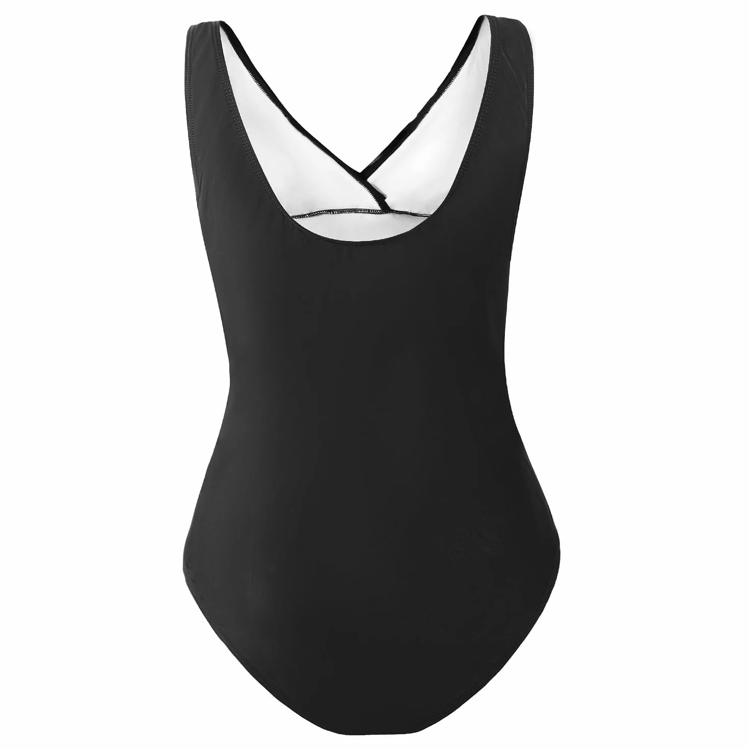 Maillot de Bain Grossesse Une Pièce Col V Haute Taille Push-up Monokini de Maternité