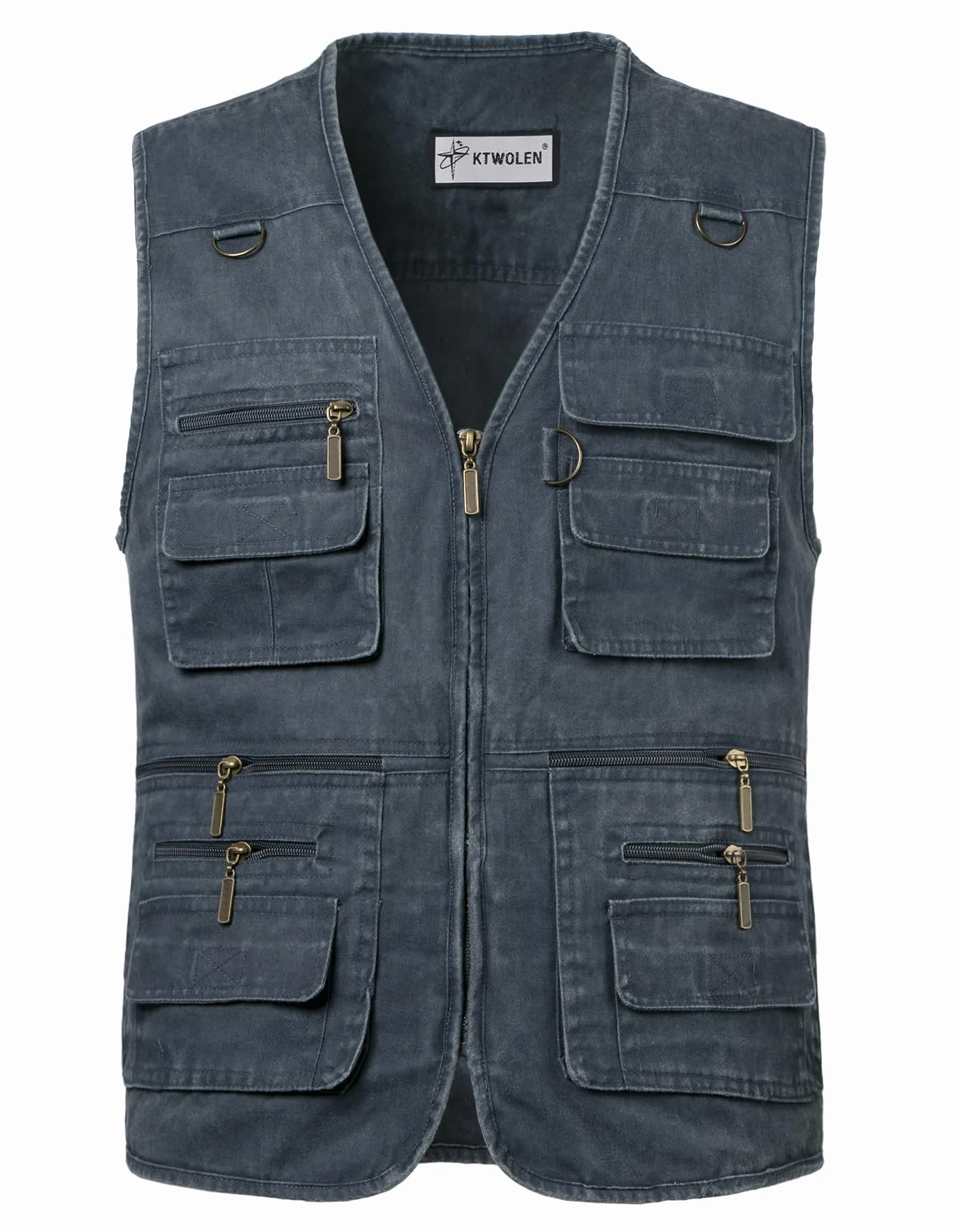 Gilet de Pêche Multi-Poches Veste sans Manches pour Photographe Chasse Plein Air