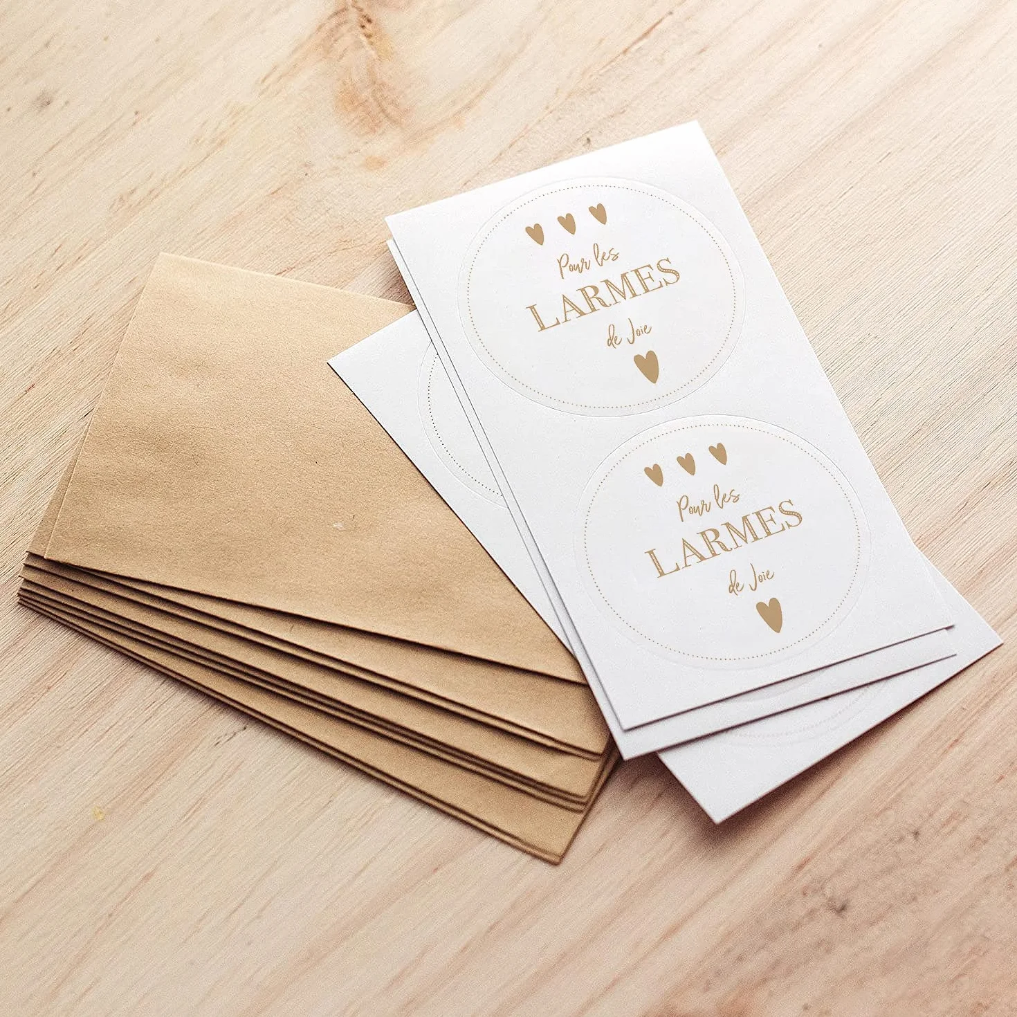 Plantvibes 100 enveloppes Larmes de Joie Autocollant Vintage Mariage Encaustique Bijoux