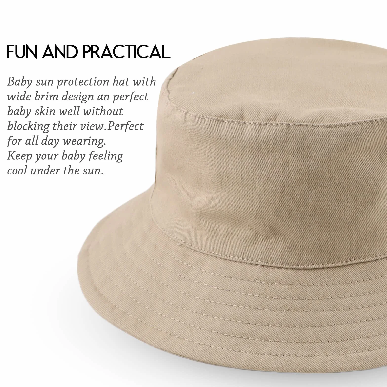 Chapeau de Soleil Bébé Enfant Anti-UV Réglable pour Garçon Fille