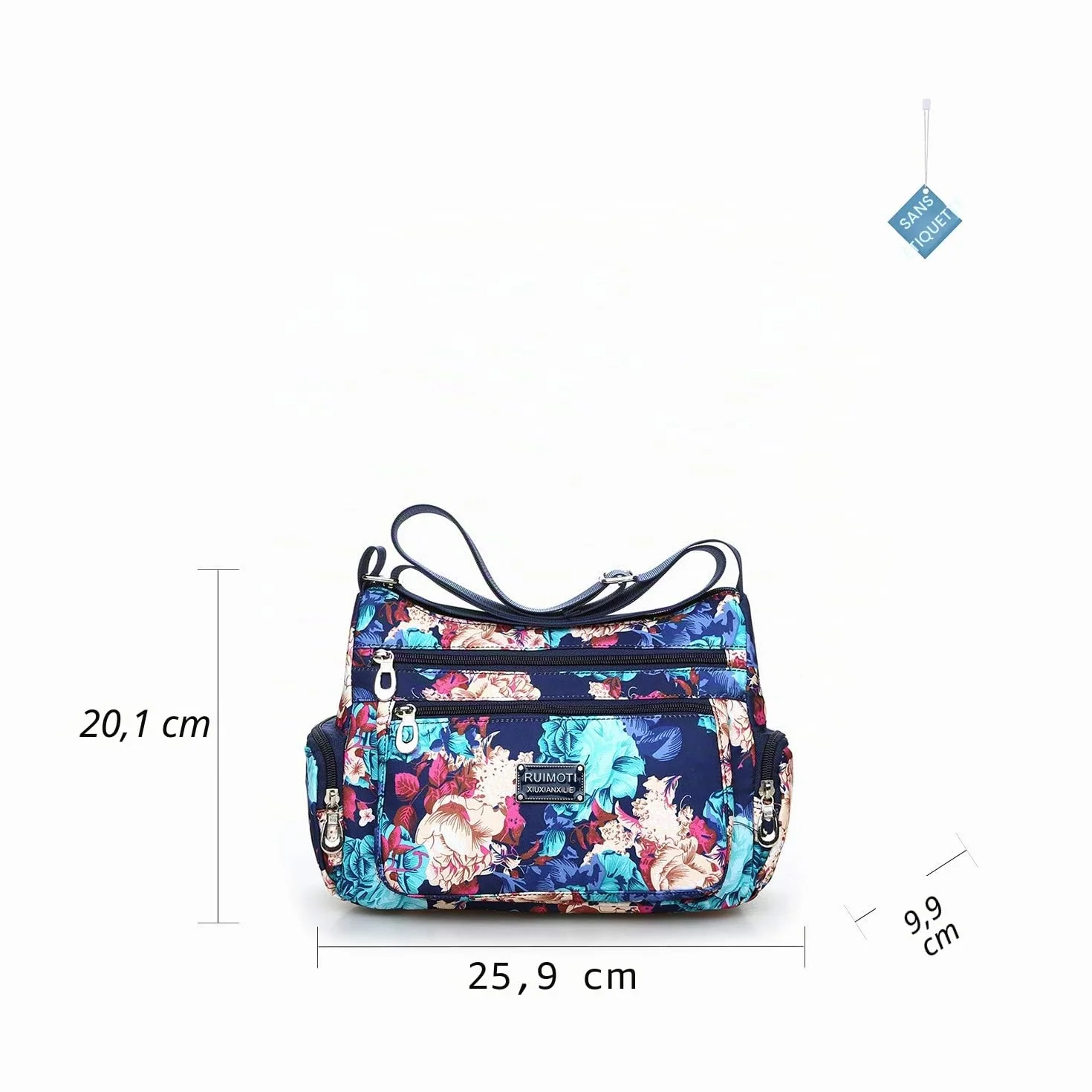 NOTAG Sac Bandoulière Femme Léger Multi-Poches Imperméable Nylon Voyage