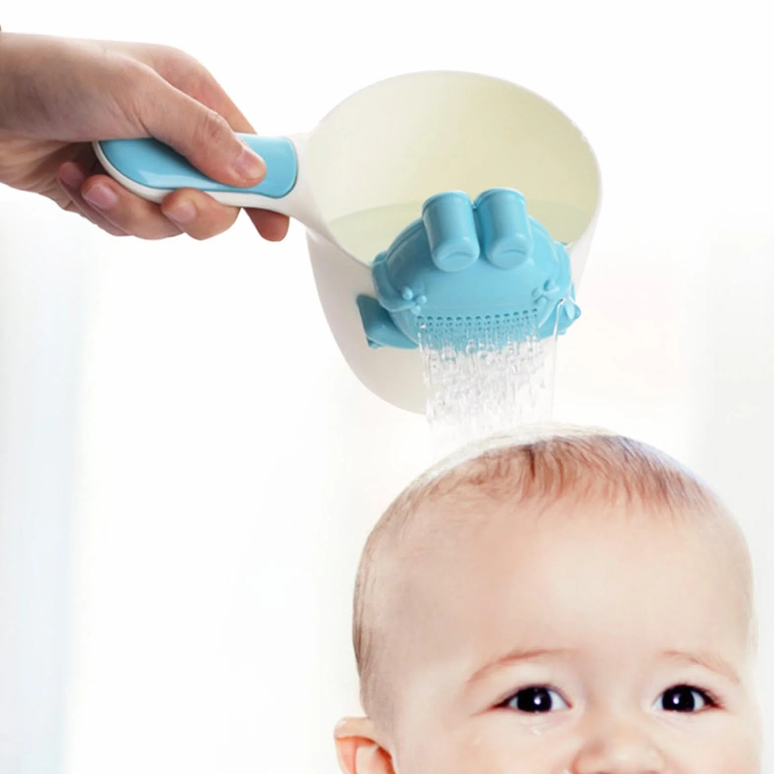 Tasse de bain bébé anti-éclaboussures seau rinçage avec poignée ergonomique