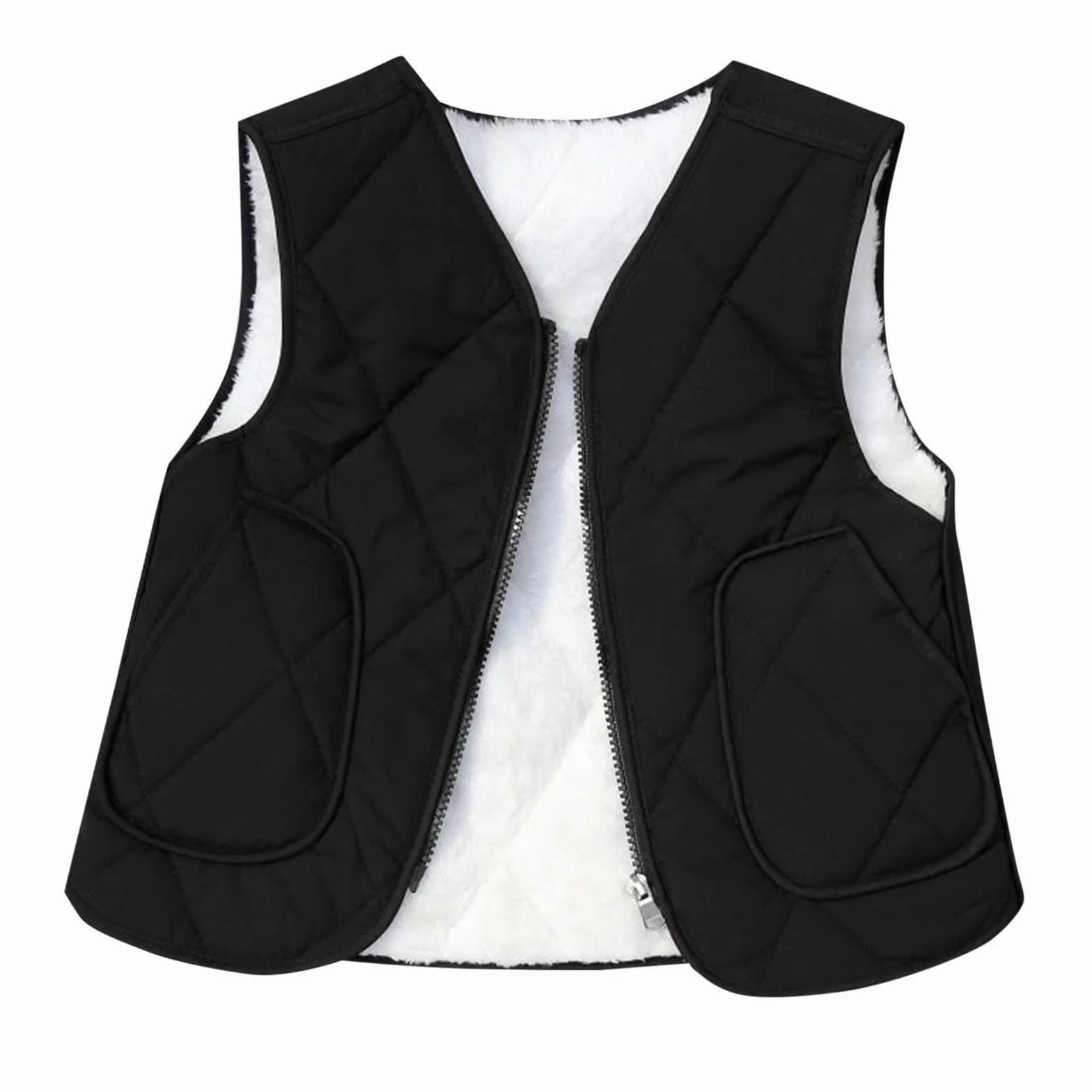 Gilet sans manches polaire chaud léger fermeture éclair intégrale garçons filles