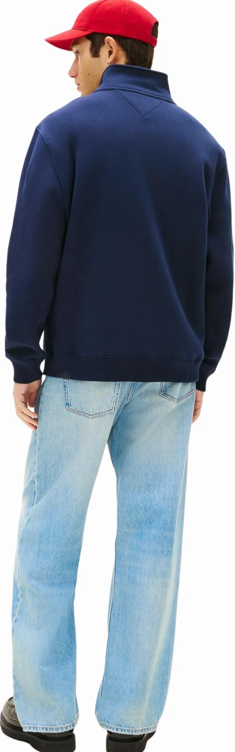 Tommy Jeans TJM Reg Fleece 1/4zip Mock Neck Sweat-Shirt Semi-zippé Homme
