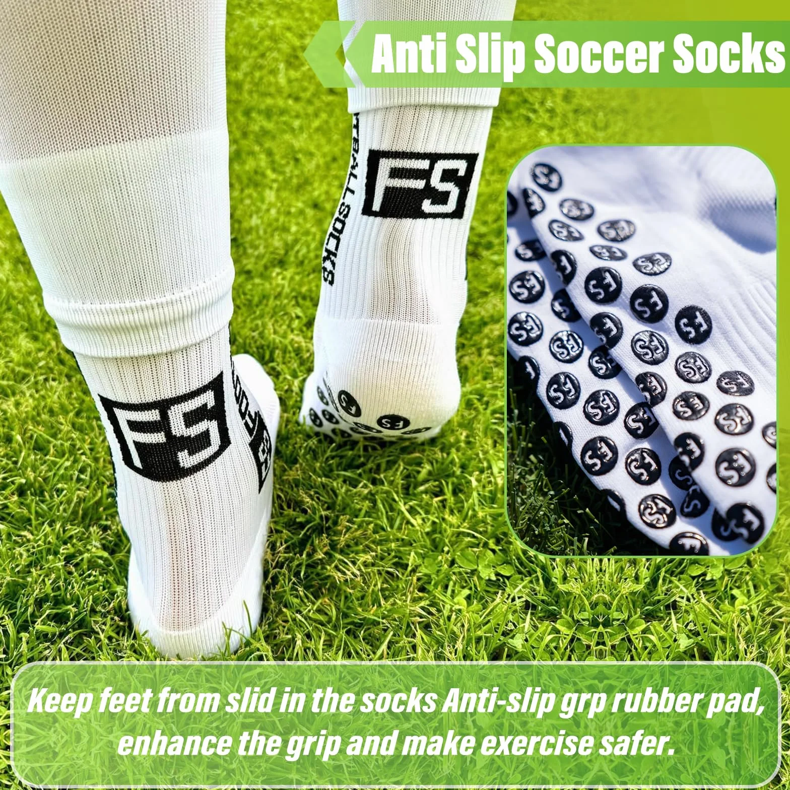 Chaussettes Foot Enfant Antidérapantes Orteils Renforcés Maille Respirante 3 Paires