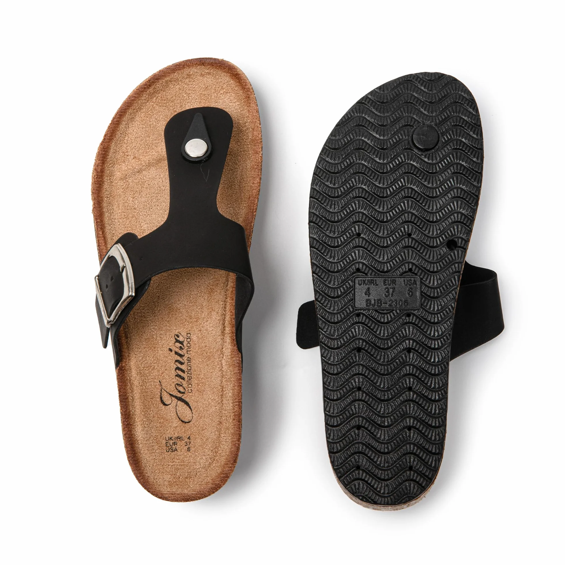 JOMIX Sandales Femme Mules Réglables Confortables pour Maison Piscine Plage