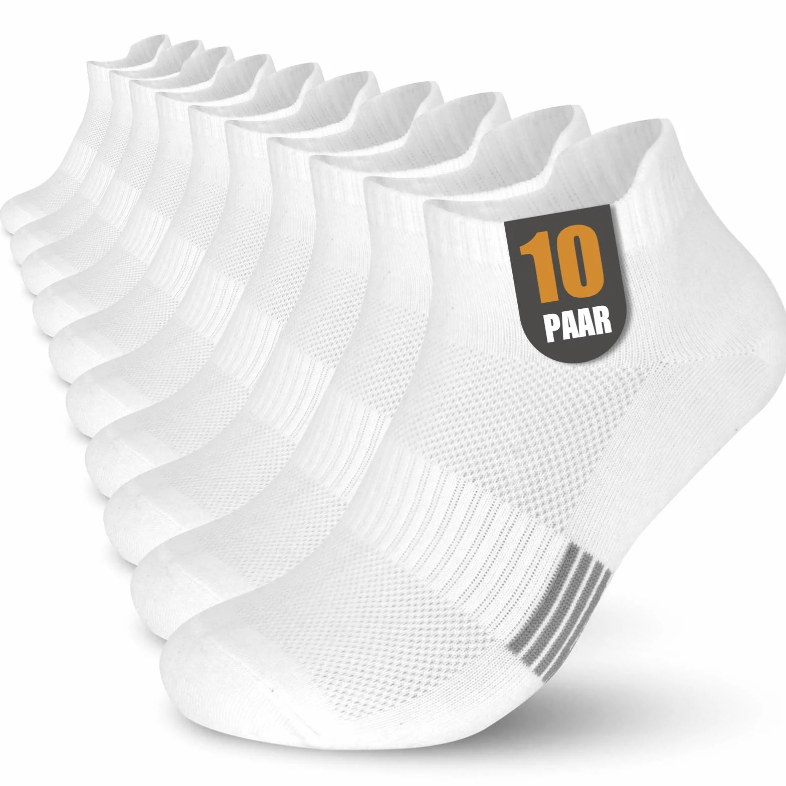 Libella 10 Paires Chaussettes Homme Coton Soquettes Sport Courtes Respirantes Course 43-46