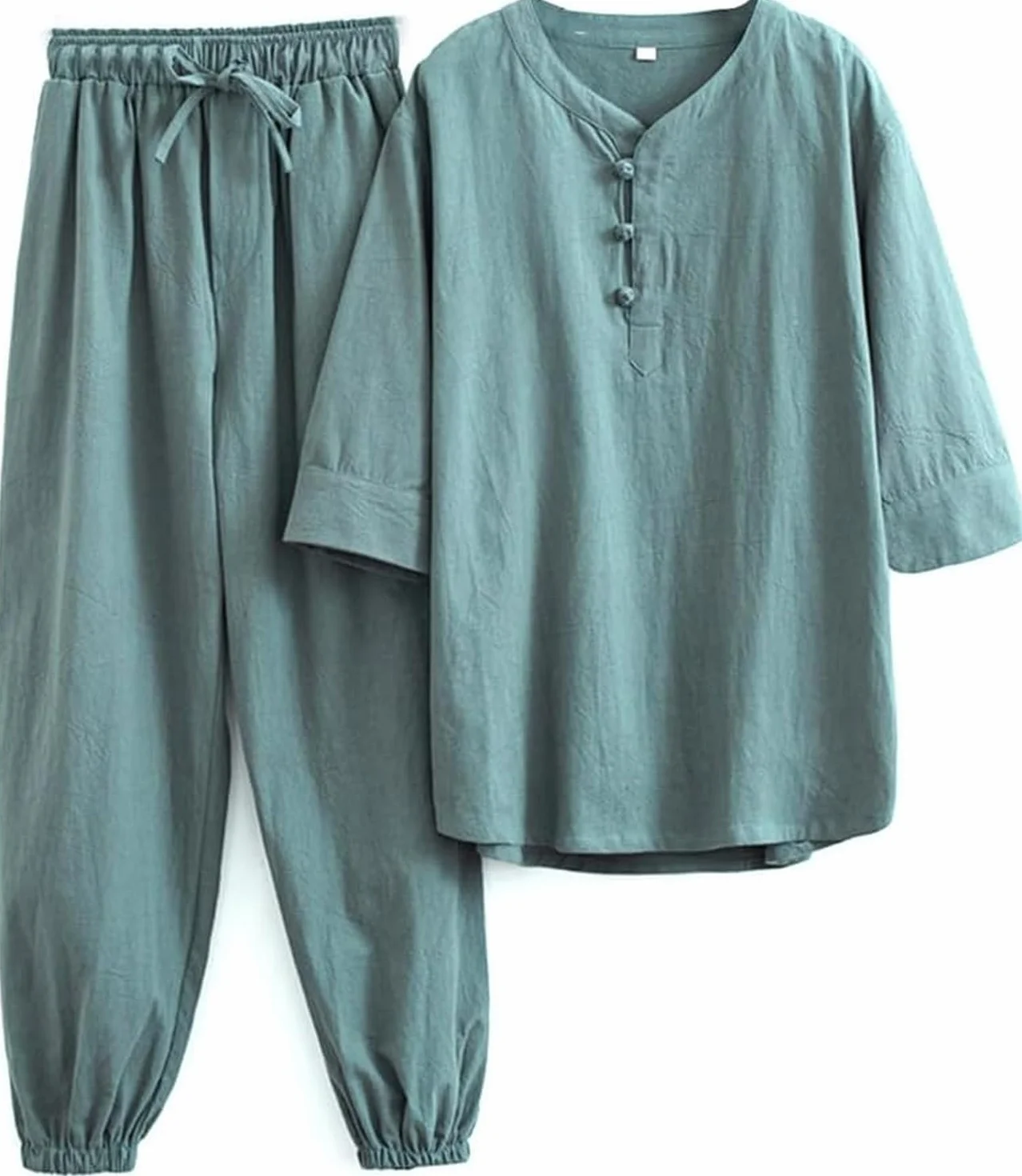 Tenues de Tai Chi Vêtements Uniforme de Kung Fu pour Femmes en Coton et Lin Manches Courtes