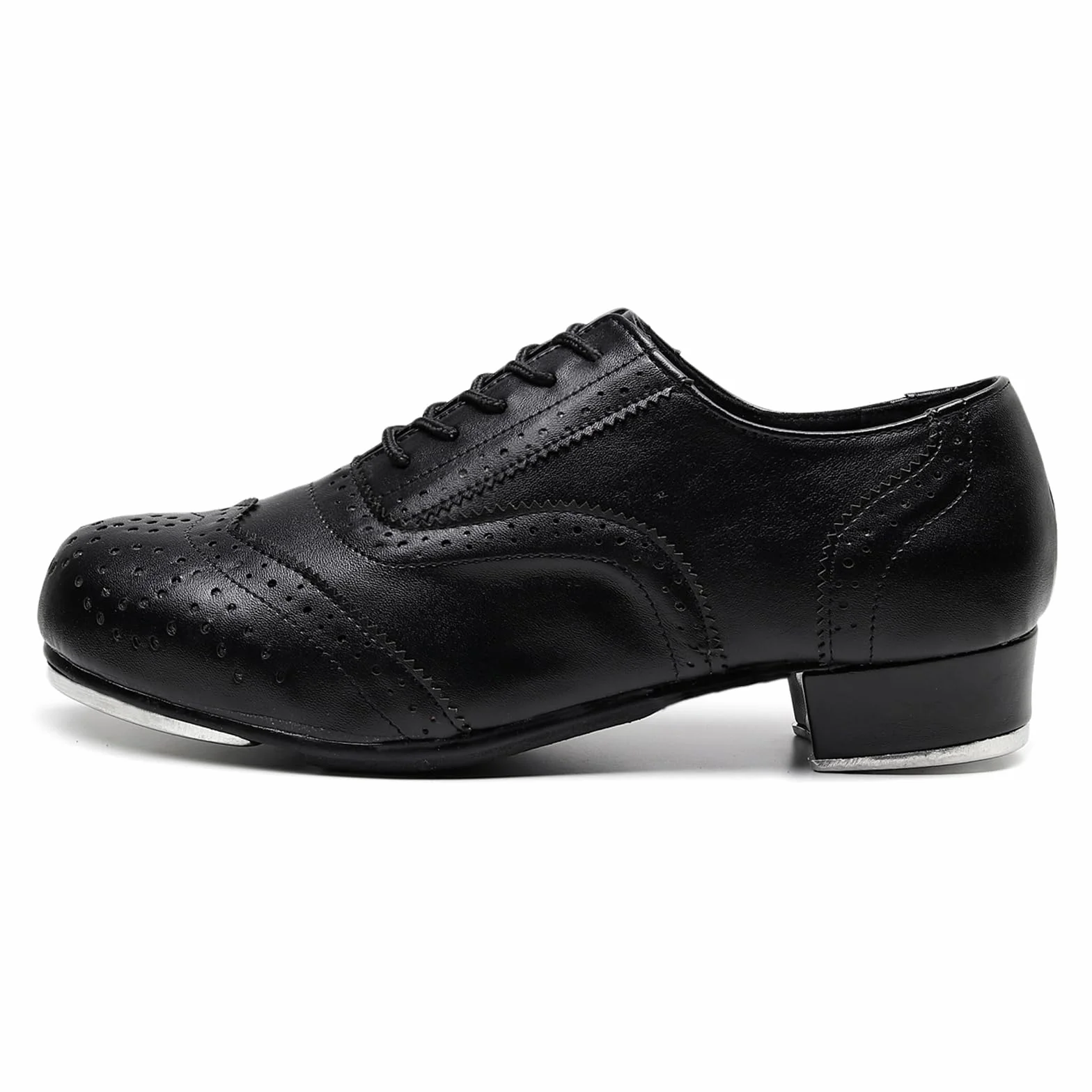 Chaussures De Claquettes Hommes Danse Salon Talons Bas Brogue Lacets Respirantes