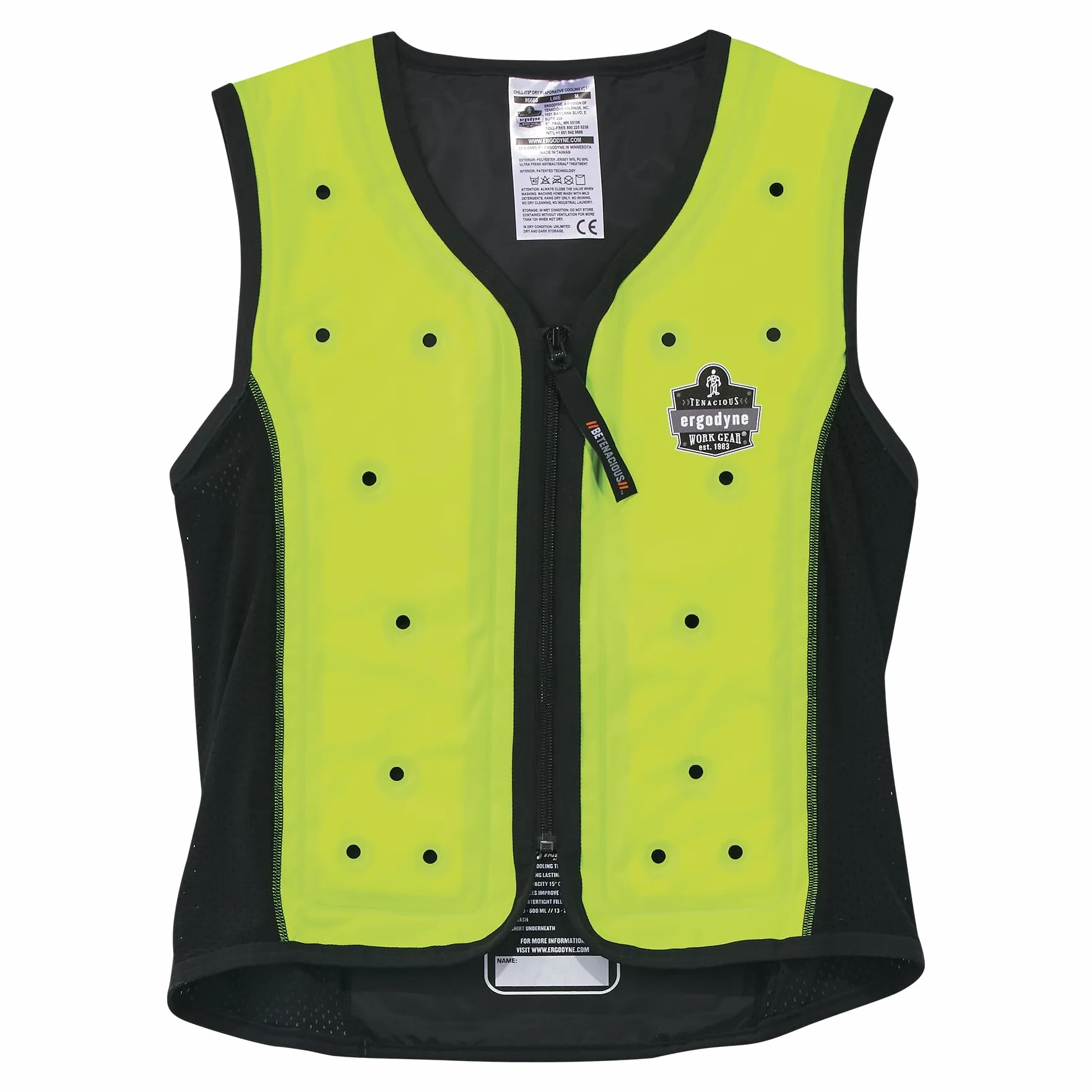 Ergodyne Chill-Its Gilet de Refroidissement 6685 Citron Vert L