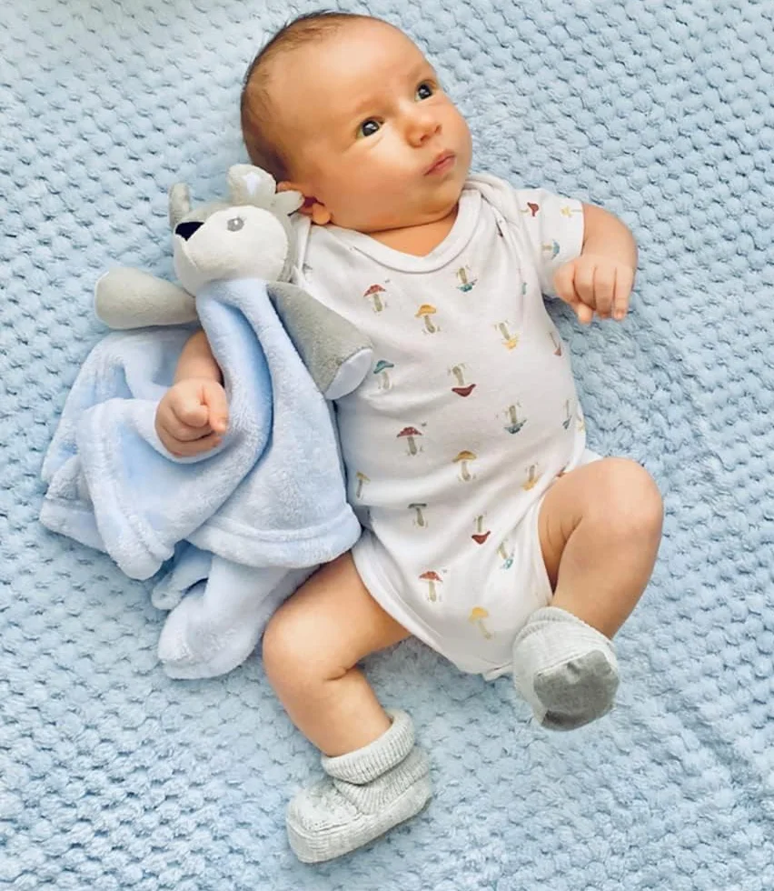 Hoolaroo Ensemble cadeau personnalisé nouveau-né garçon robe de chambre bébé Bleu