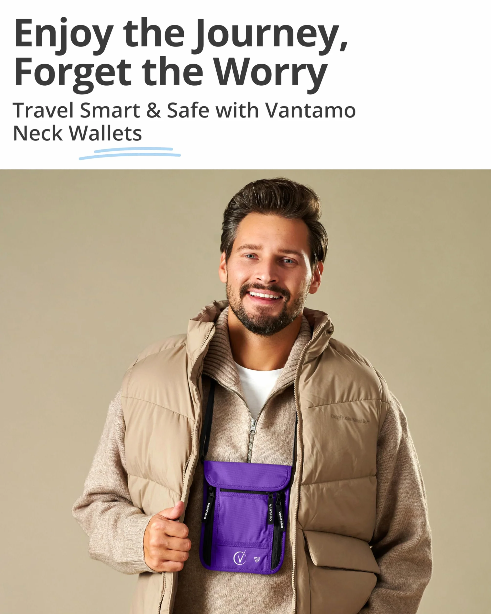 Porte-passeport de voyage de luxe avec protection RFID pour hommes et femmes, violet/noir
