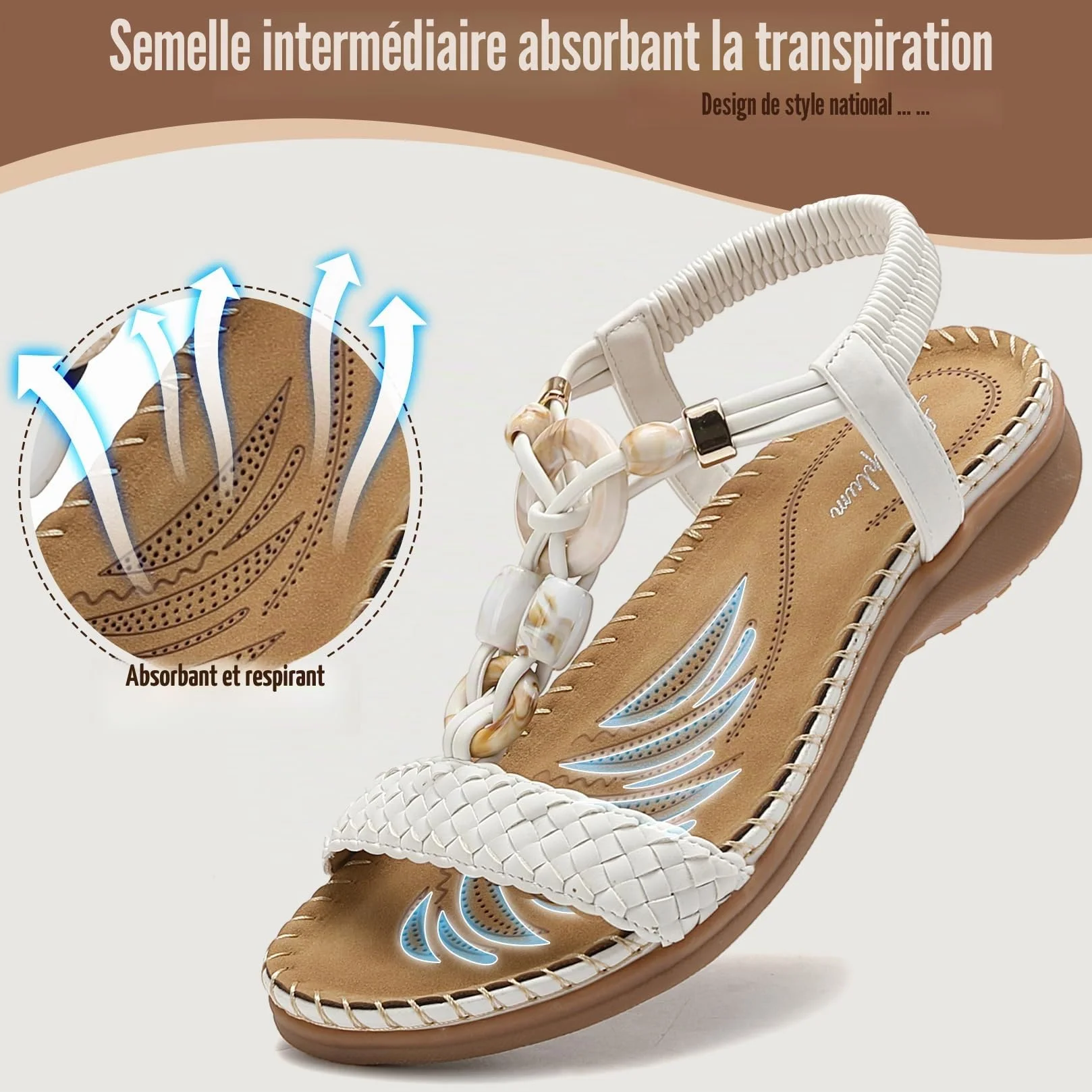 Littleplum Sandales Femmes Mode Plage Chaussures Marche