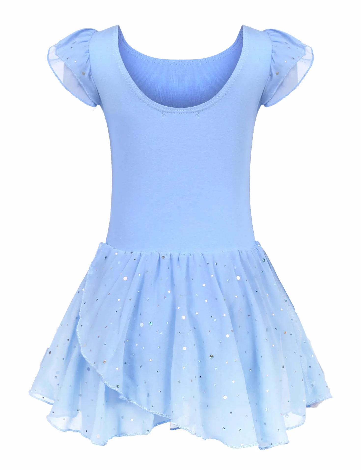 Justaucorps de ballet pour fille avec jupe tutu - Coton - Manches courtes et longues