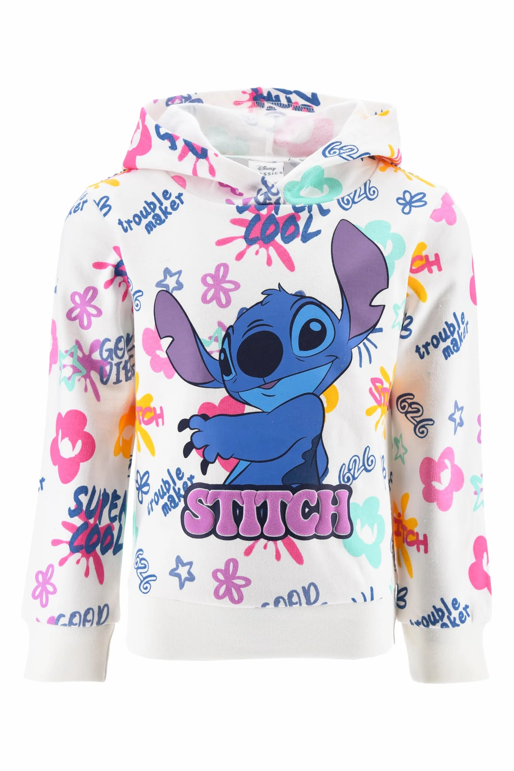 Disney Stitch Sweat à Capuche Fille Motif Pull Tailles 3-8 Ans