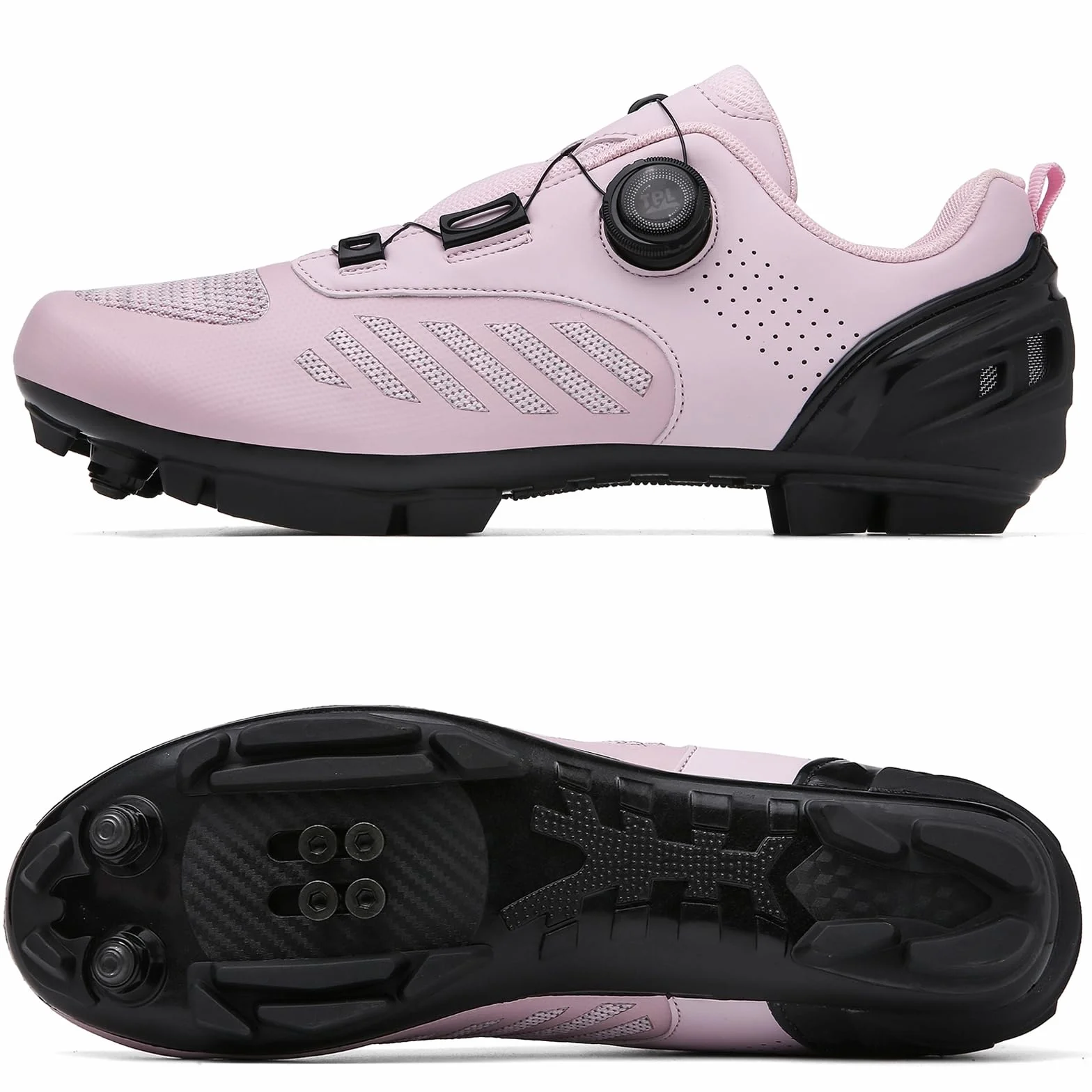 NGARY Chaussures De Vélo VTT pour Femmes Compatible SPD 2 Schrauben mit Cleats Cyclisme