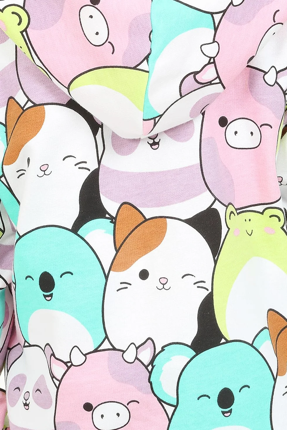 Squishmallows Sweat à capuche zippé en coton pour fille
