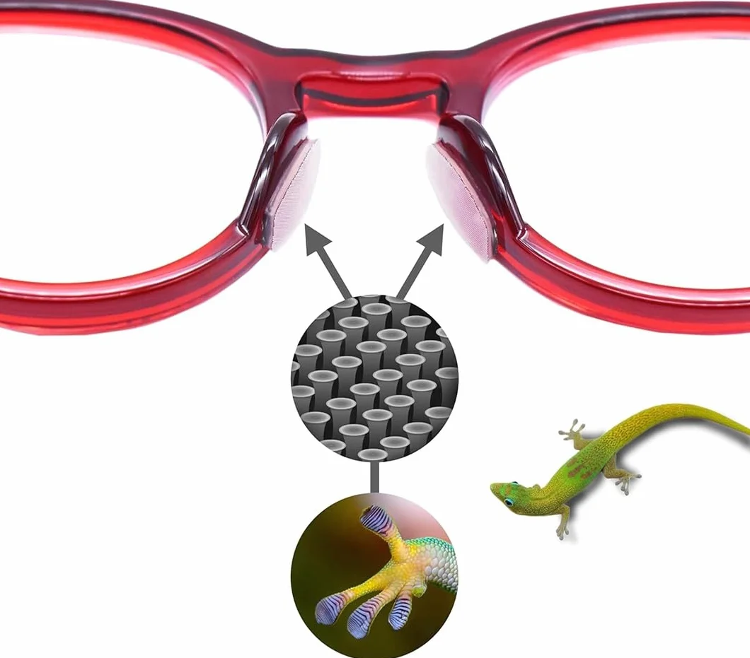Setex Gecko Grip Plaquettes de Nez pour Lunettes 5 Paires Transparentes Antidérapantes 1 x 7 x 16 mm