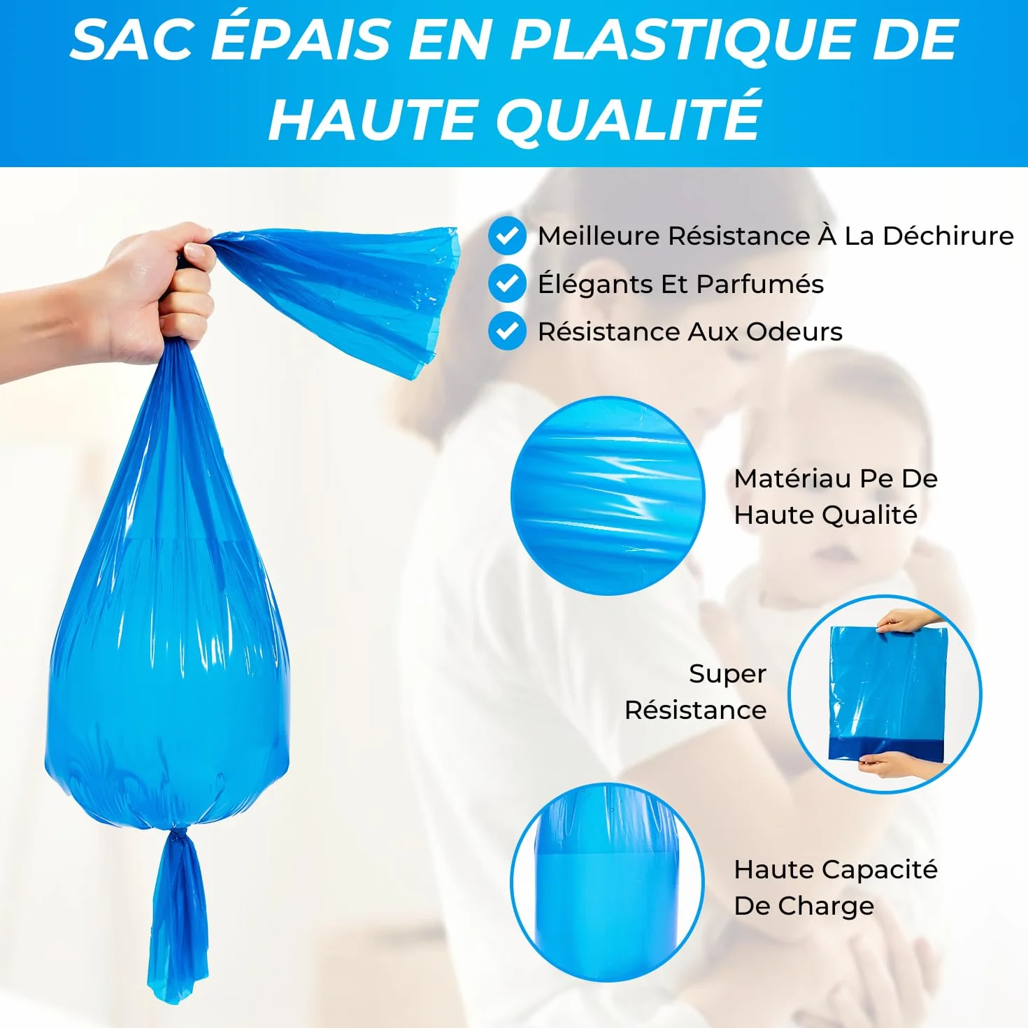 Sacs Parfumés 4,5 Mètres Anti-Odeur Compatibles Tommee Tippee Twist & Click, Sangenic Tec, Simplee Sangenic, LitterLocker