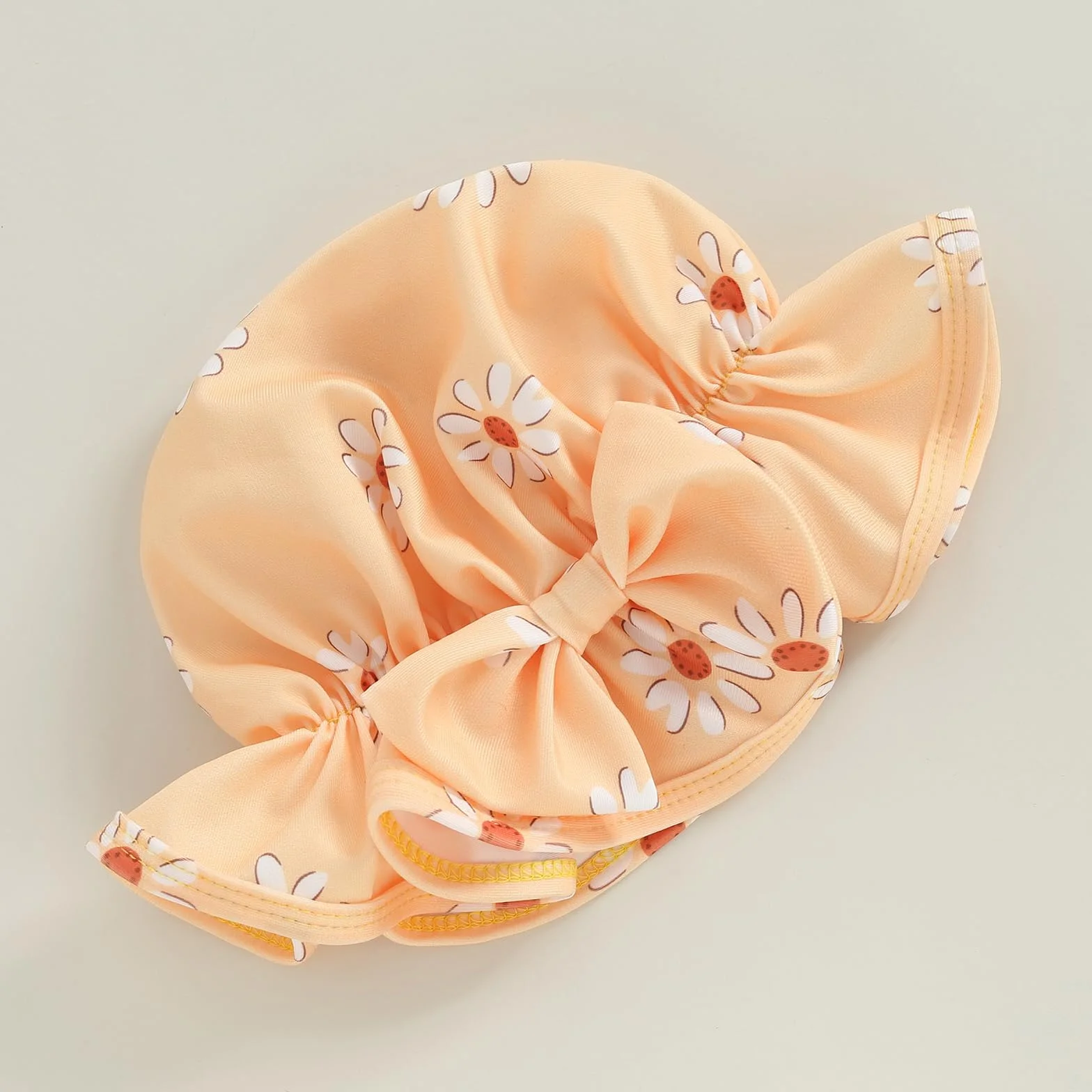 Carolilly Maillot de Bain Une Pièce Bébé Fille à Volant Imprimé Floral Anti-UV Manches Longues avec Chapeau 6 Mois à 3 Ans