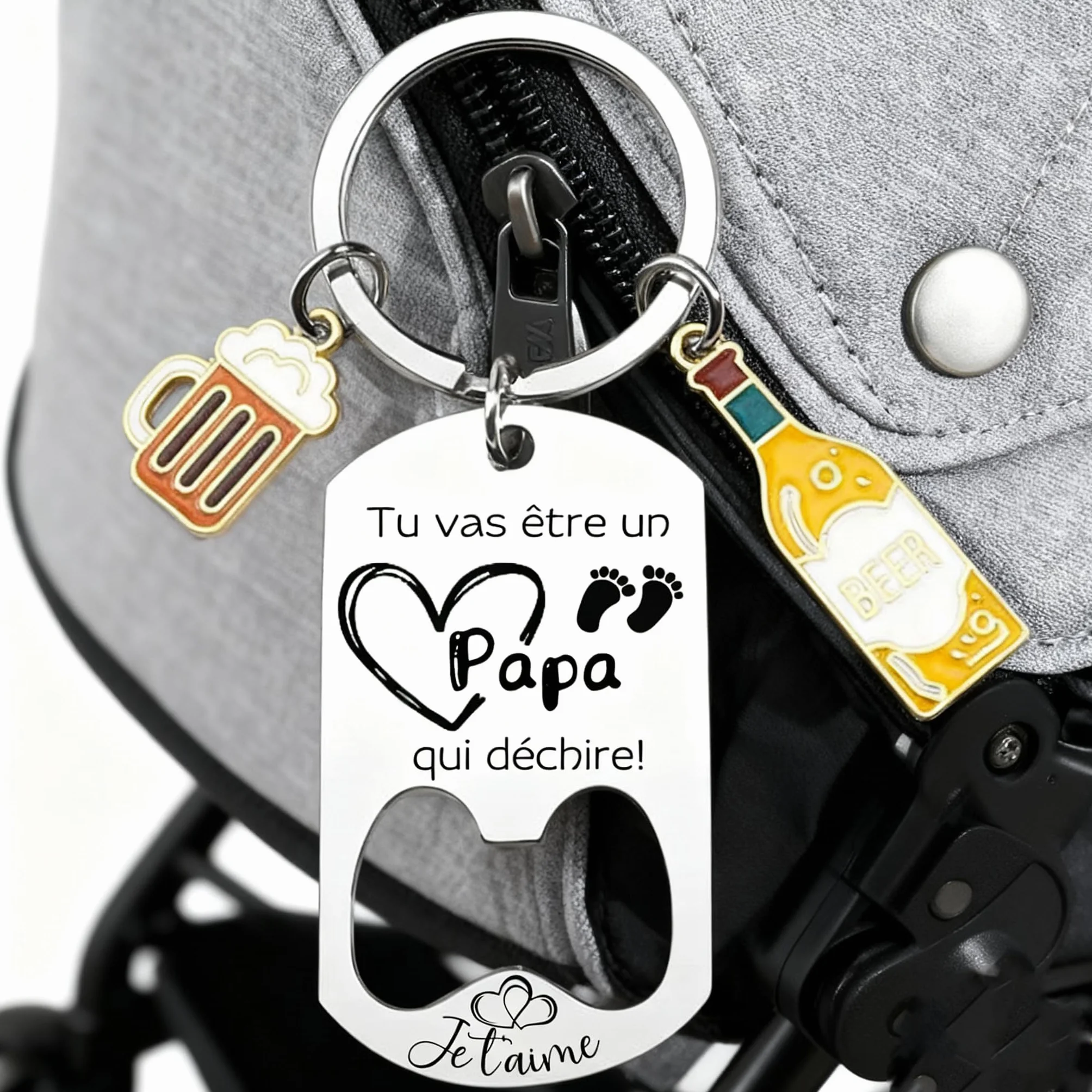 Porte clés Annonce grossesse Futur papa papi parrain tonton Cadeau