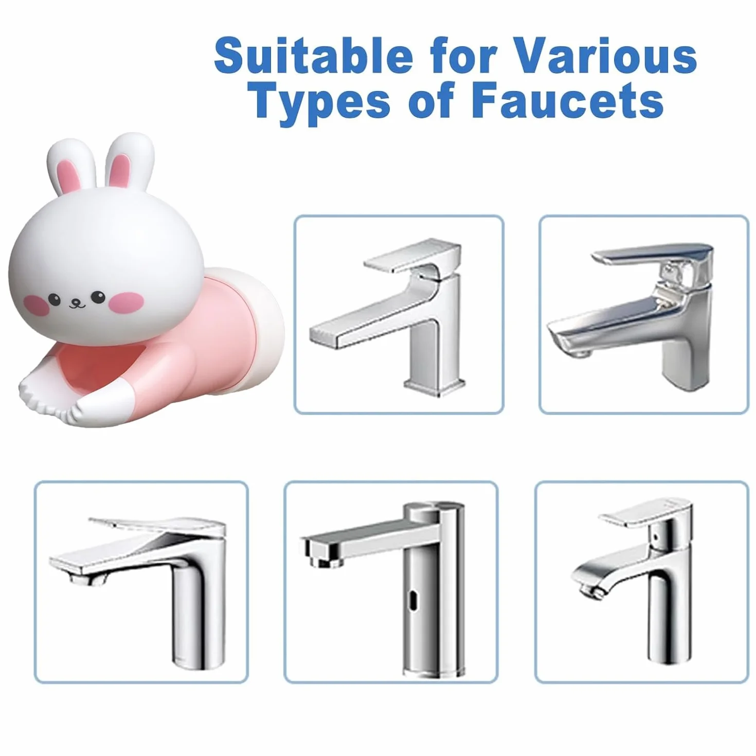 Robinet Extender Enfant, Extension Robinet Baignoire Bébé, Cache Bec de Bain Protection Douche (Rose)