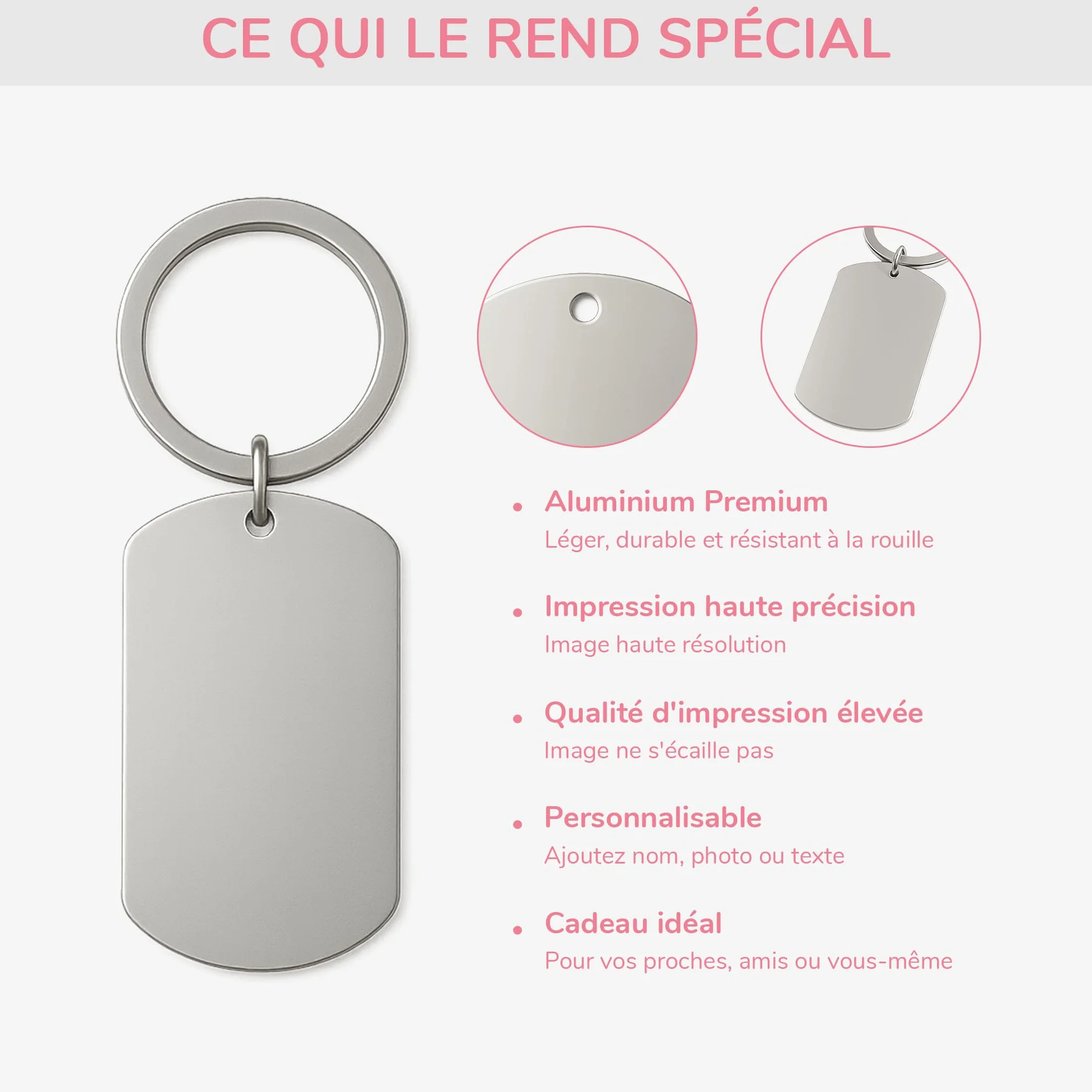 Porte Clé Aluminium Personnalisé - Le Jour Où Tu Es Devenu Mon Papa - Porte Clef Photo