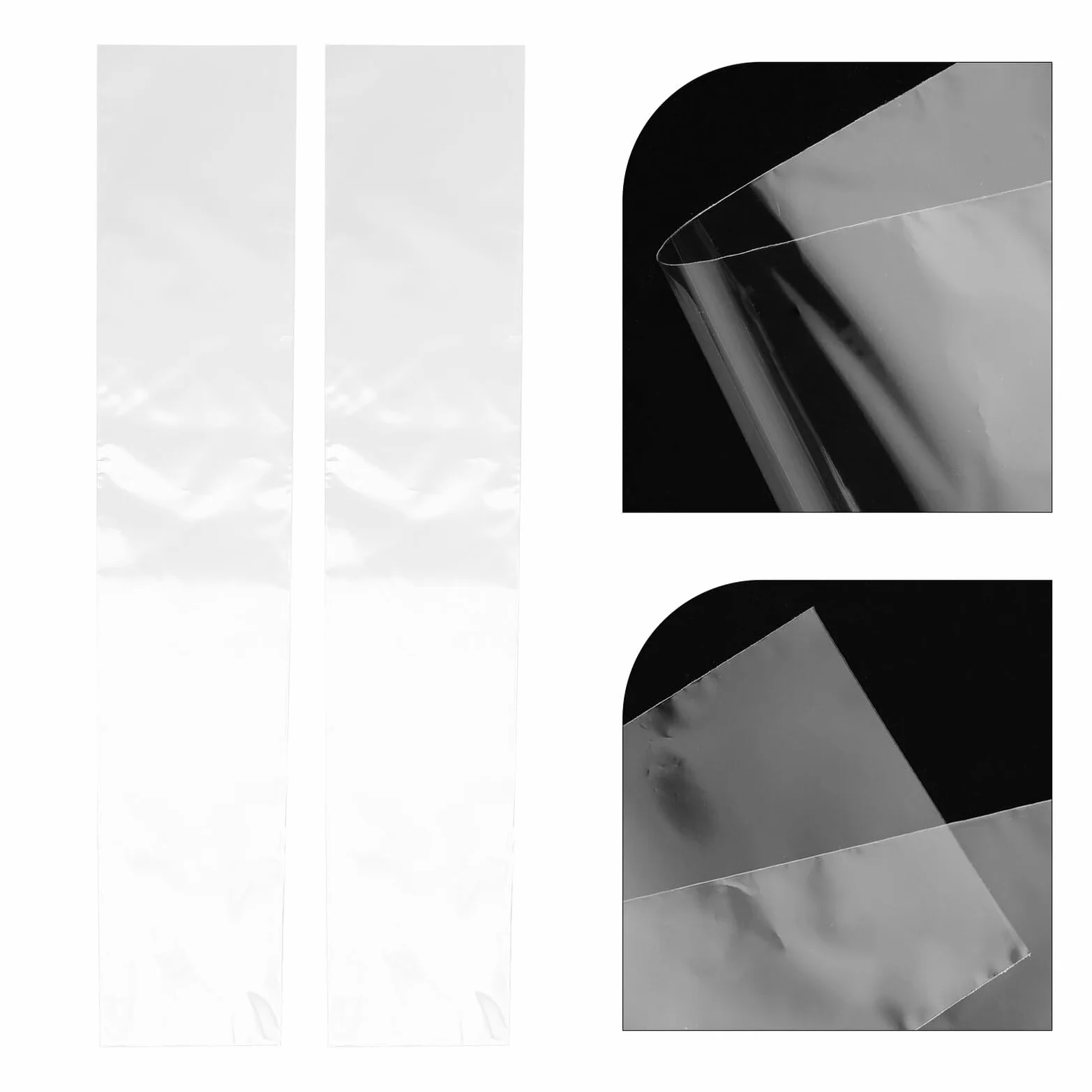 Lot de 50 Sachets Transparents pour Cravates 10x8 cm Housses Anti-poussière en Plastique