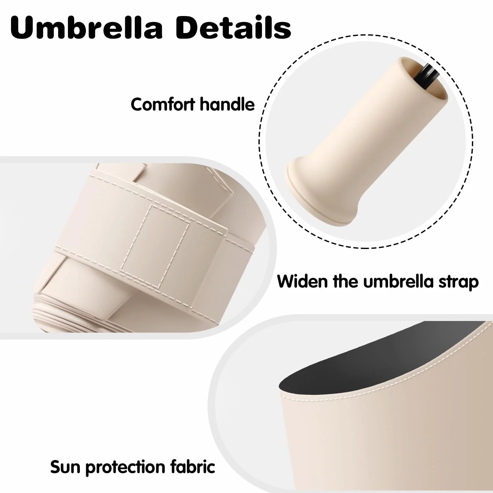 Mini Parapluie Pliant Anti UV Léger Compact Poignée Rétractable