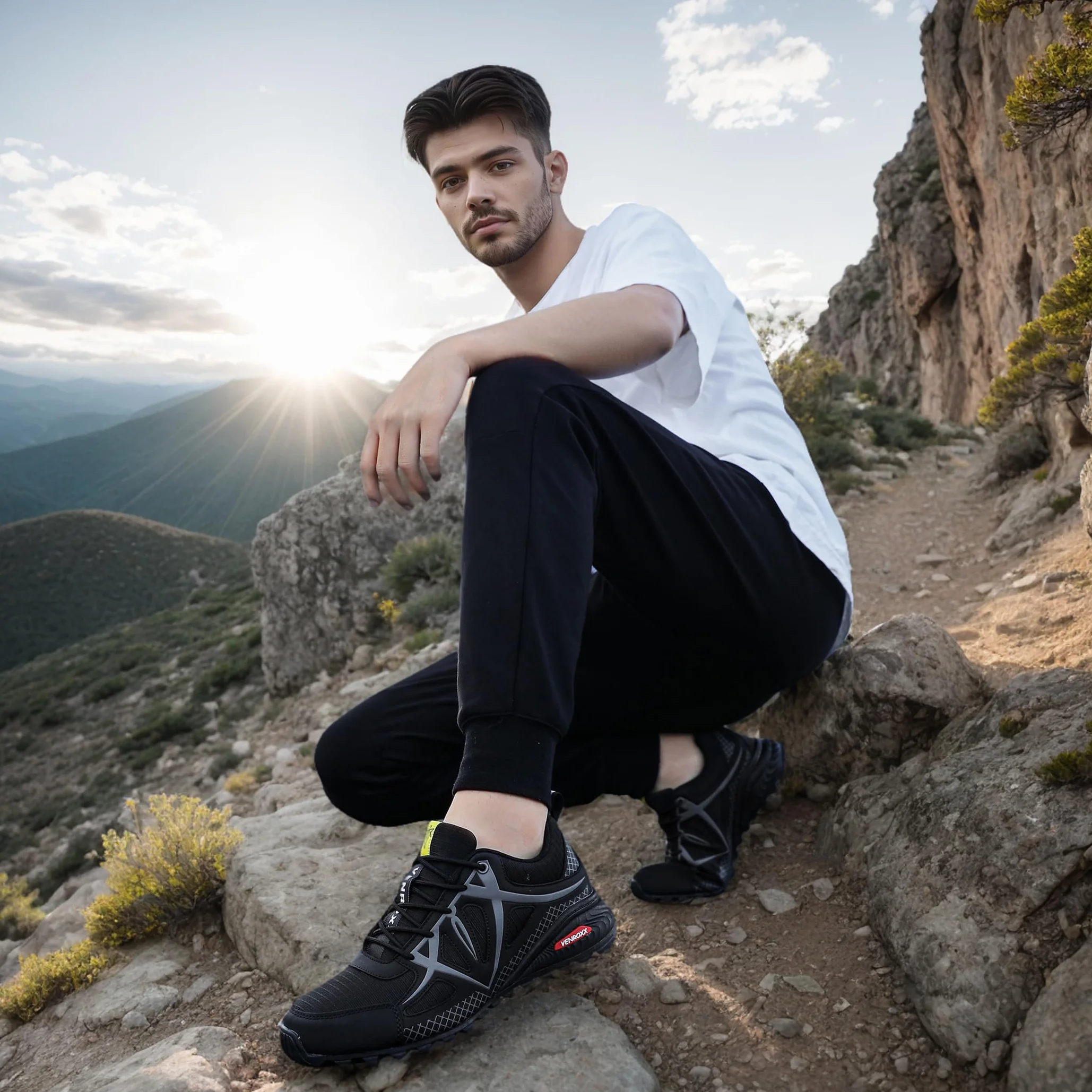 Chaussures Trail Homme Légères Respirantes Antidérapantes de Randonnée Outdoor Trekking