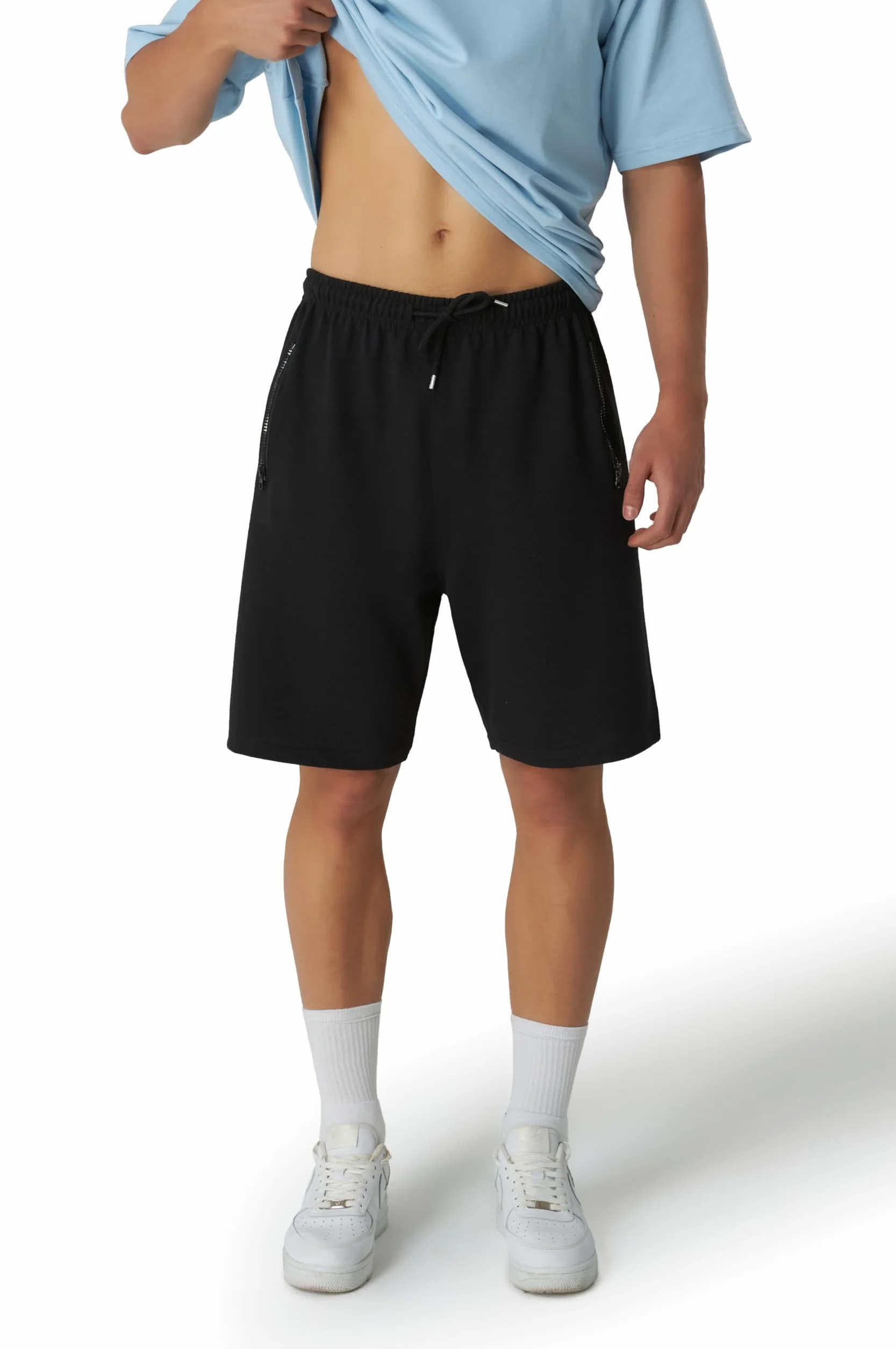 Smith & Solo Short de Sport Homme Coton - Short de Jogging Court