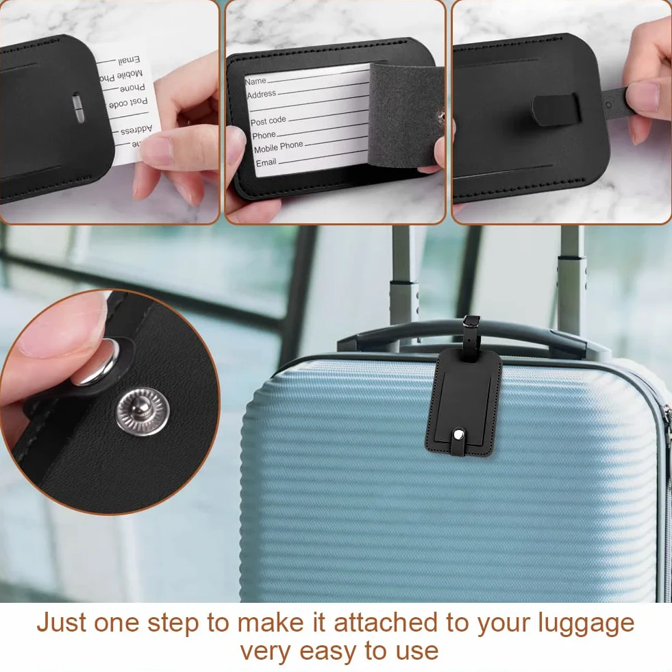 Flintronic Étiquettes de Bagage 2 PCS Identification Valise Sac à Main