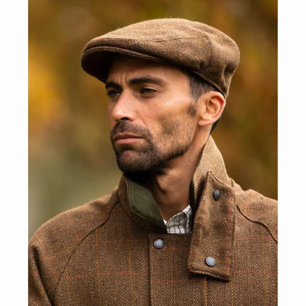 Walker & Hawkes Cambridge Casquette Plate Derby Tweed Chasse Campagne