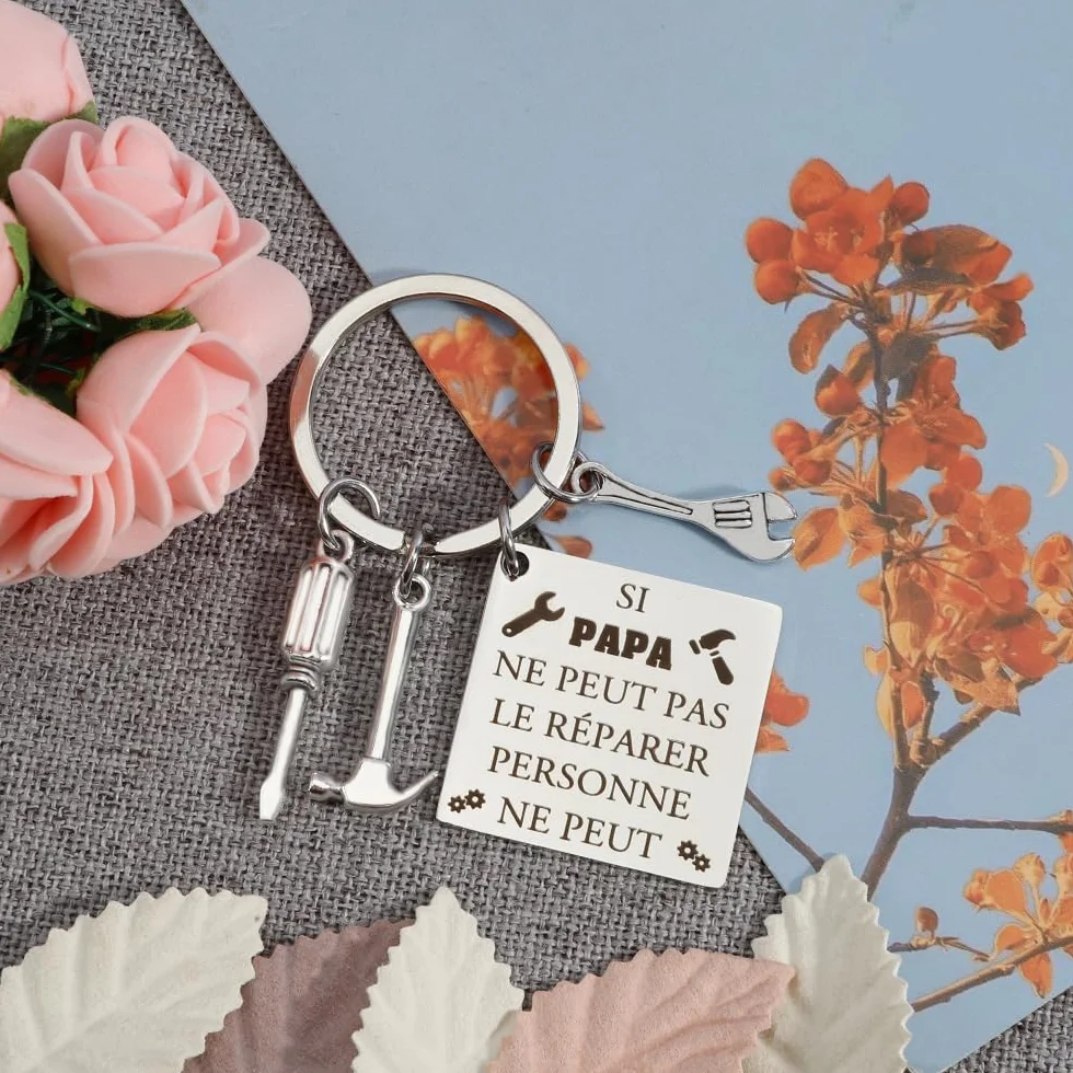 Papa Porte Clef Original Cadeau Fete des Peres Noel Anniversaire