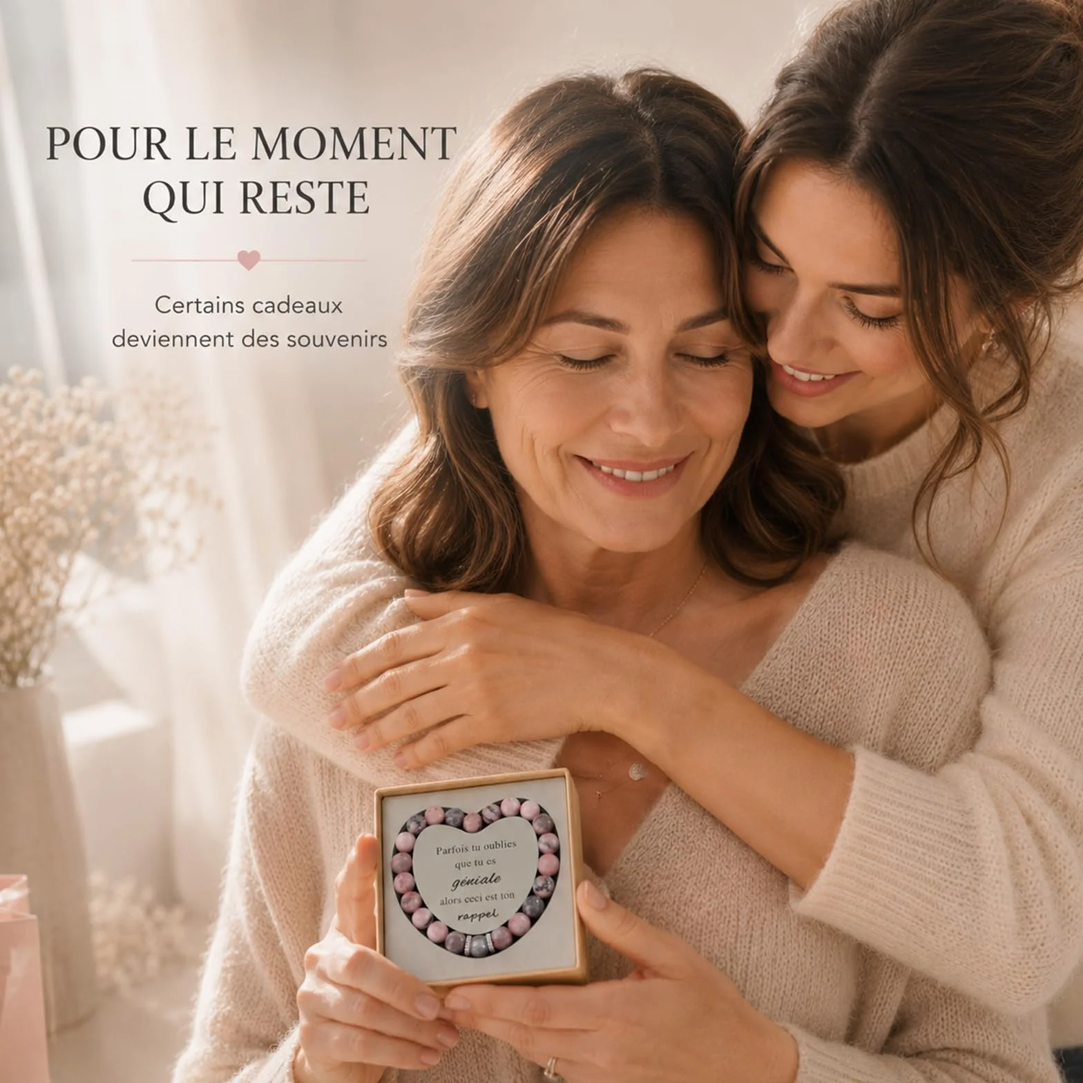 Bracelet Pierres Naturelles Femme Original Cadeau Ado Fille Noel Anniversaire Amie Maman Sœur
