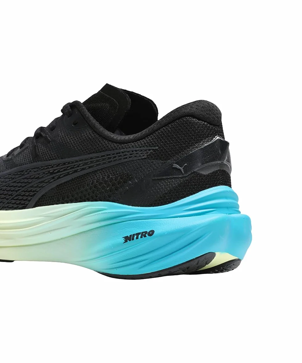 Puma Deviate Nitro 3 Chaussures de Running Hommes Noir-Blanc Bleu