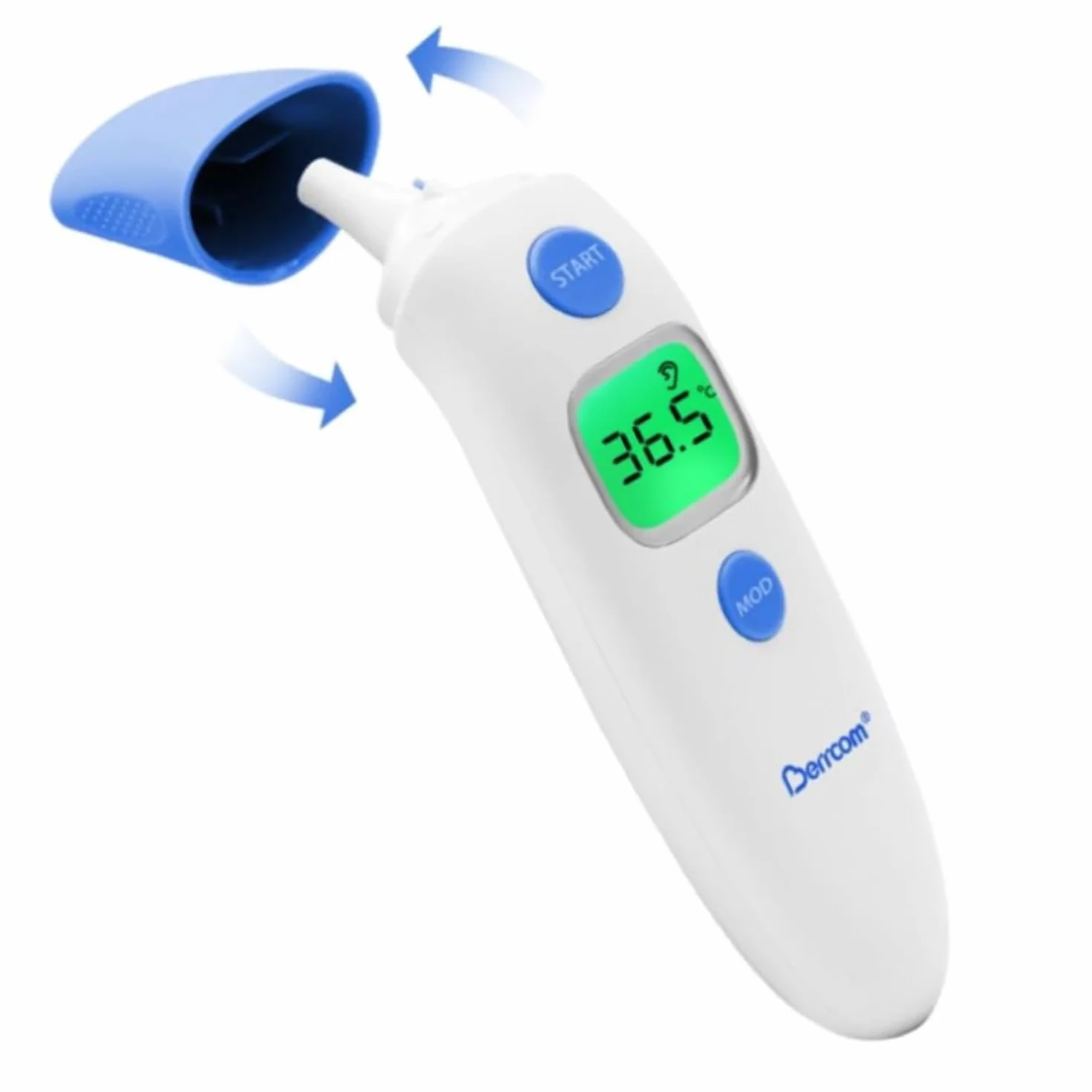 Berrcom Thermomètre frontal et auriculaire numérique sans contact infrarouge bébé adulte