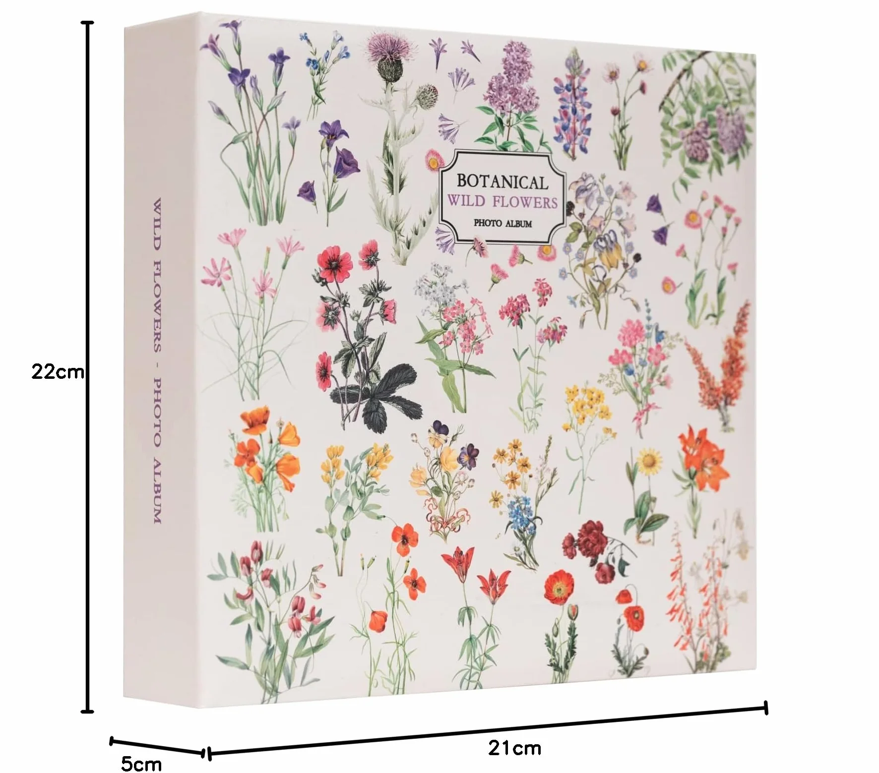 Grupo Erik Album Photo 10x15 cm Botanical Wild Flowers 200 Pochettes Couverture Rigide Blanc