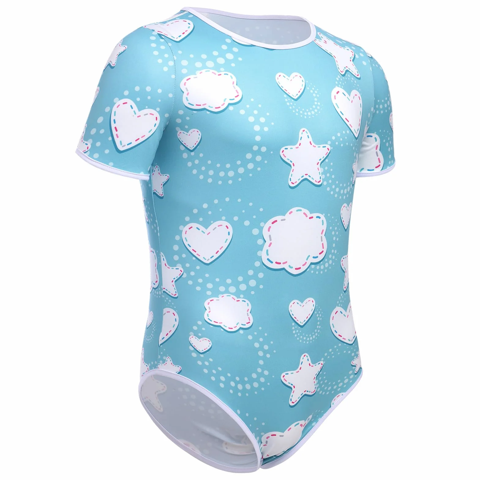 Body pour homme T-shirt Maillot de corps à manches courtes imprimé Dessin animé Boutons pression