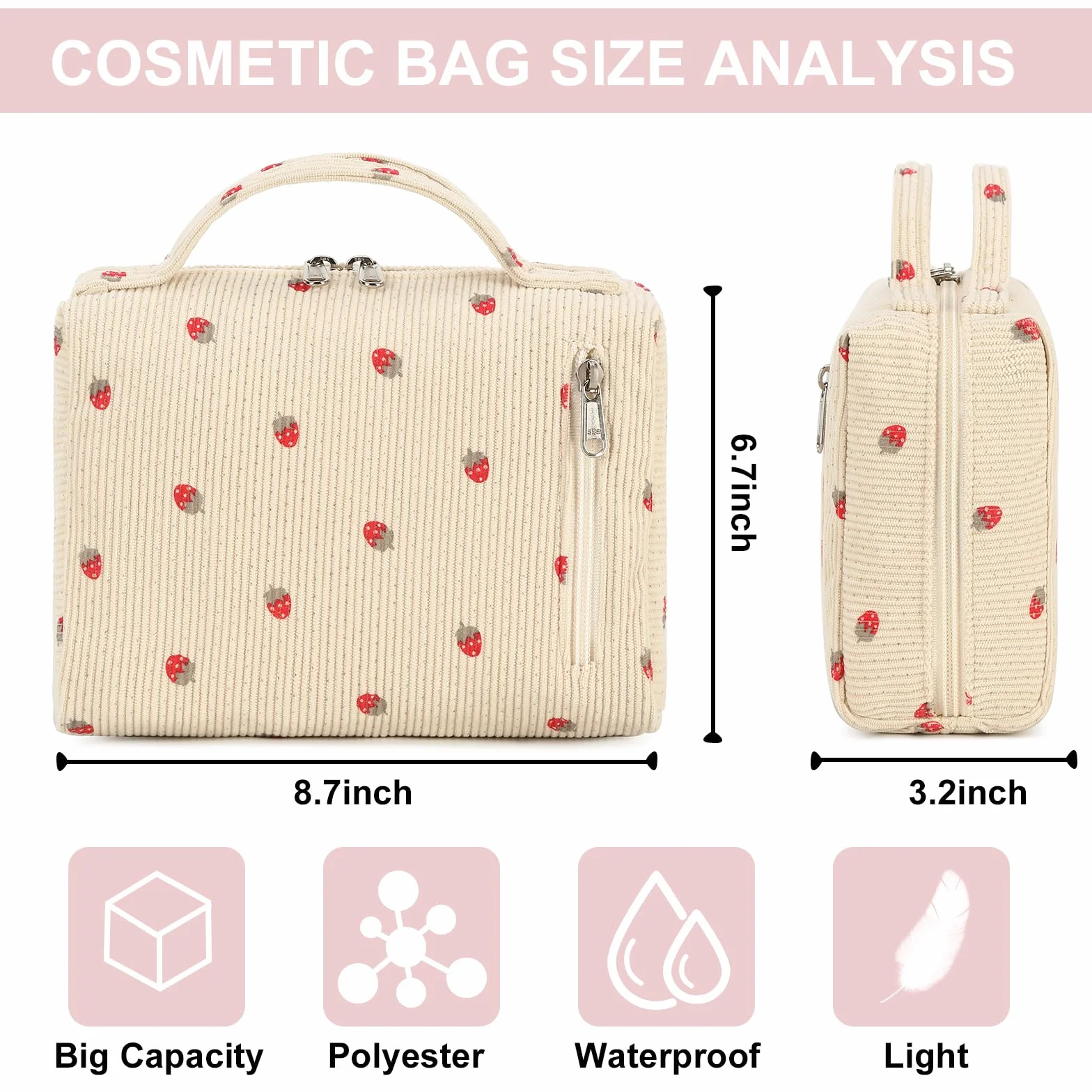 Bluboon Trousse de Maquillage avec Fermeture éclair pour Femmes