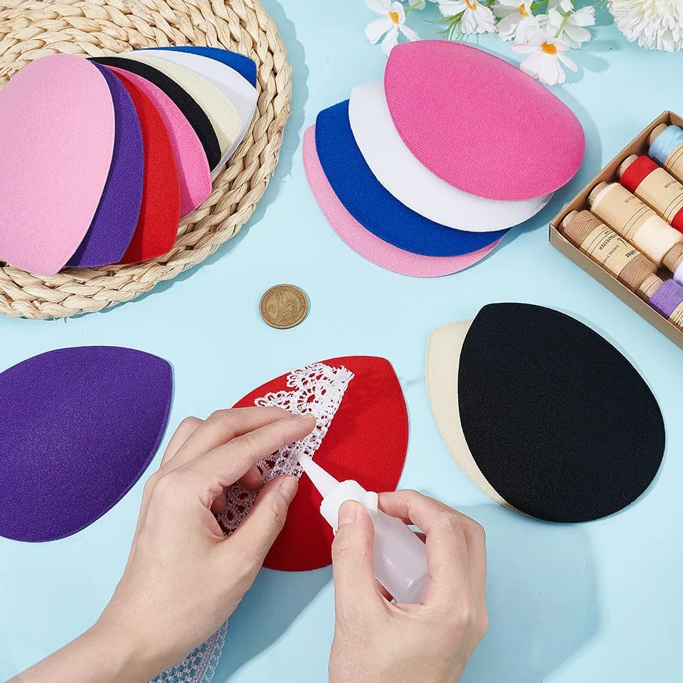 WEBEEDY 16 PCS Base de Chapeau Fascinateur Forme Goutte EVA 13x10cm Fournitures Bricolage Décoration