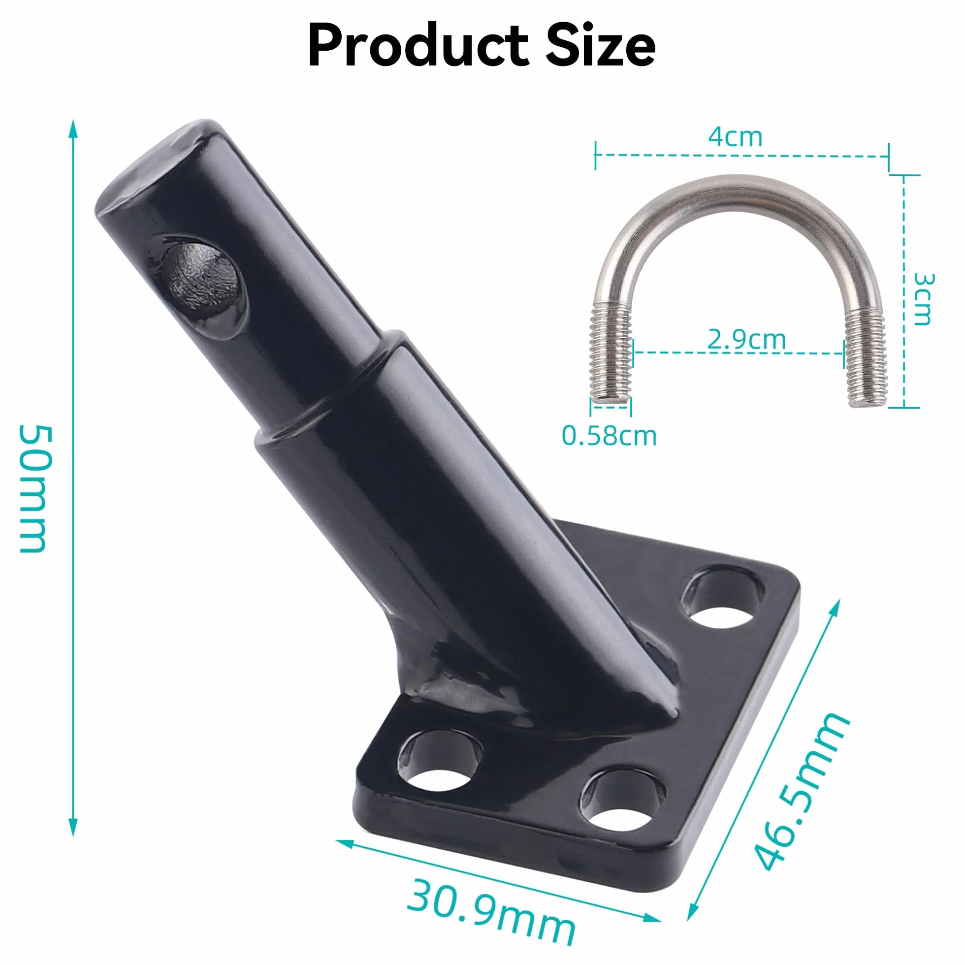 Attelage de Remorque de Vélo - Adaptateur avec Goupille de Sécurité en Acier Allié
