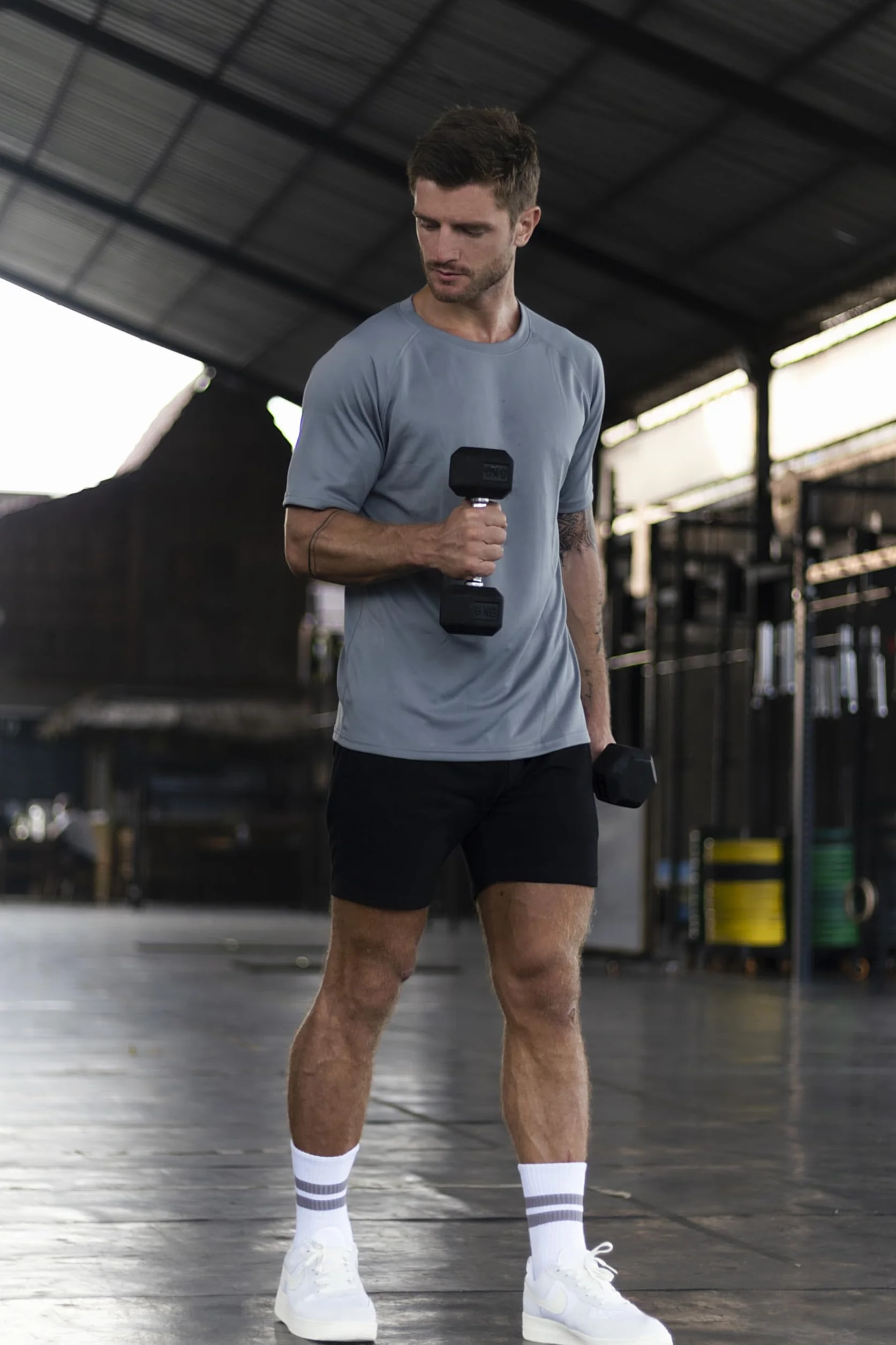 Cimic T-Shirt Sport Homme Manches Courtes Fitness Séchage Rapide Respirant Running Gym Baselayer 5 Pack