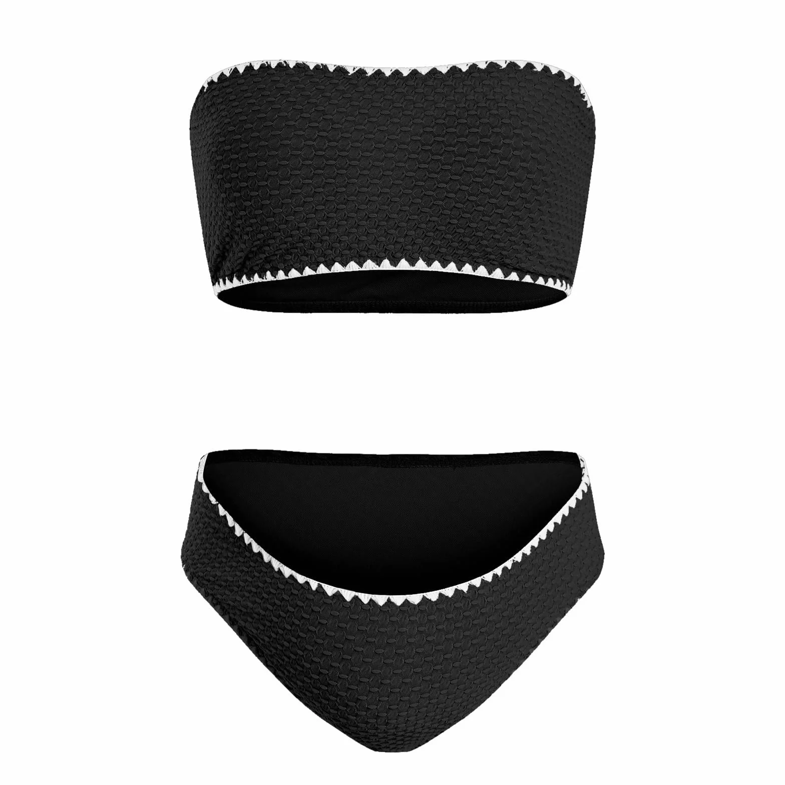 Maillot de bain maternité deux pièces push-up bandeau taille basse sans bretelles femme